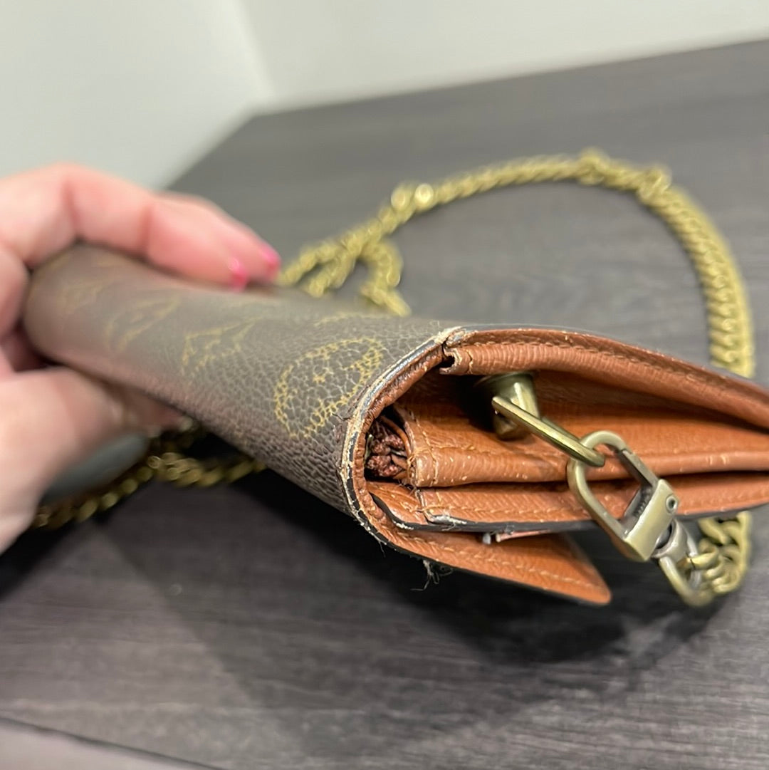 SOLD! Louis Vuitton Monogram Wallet on Chain