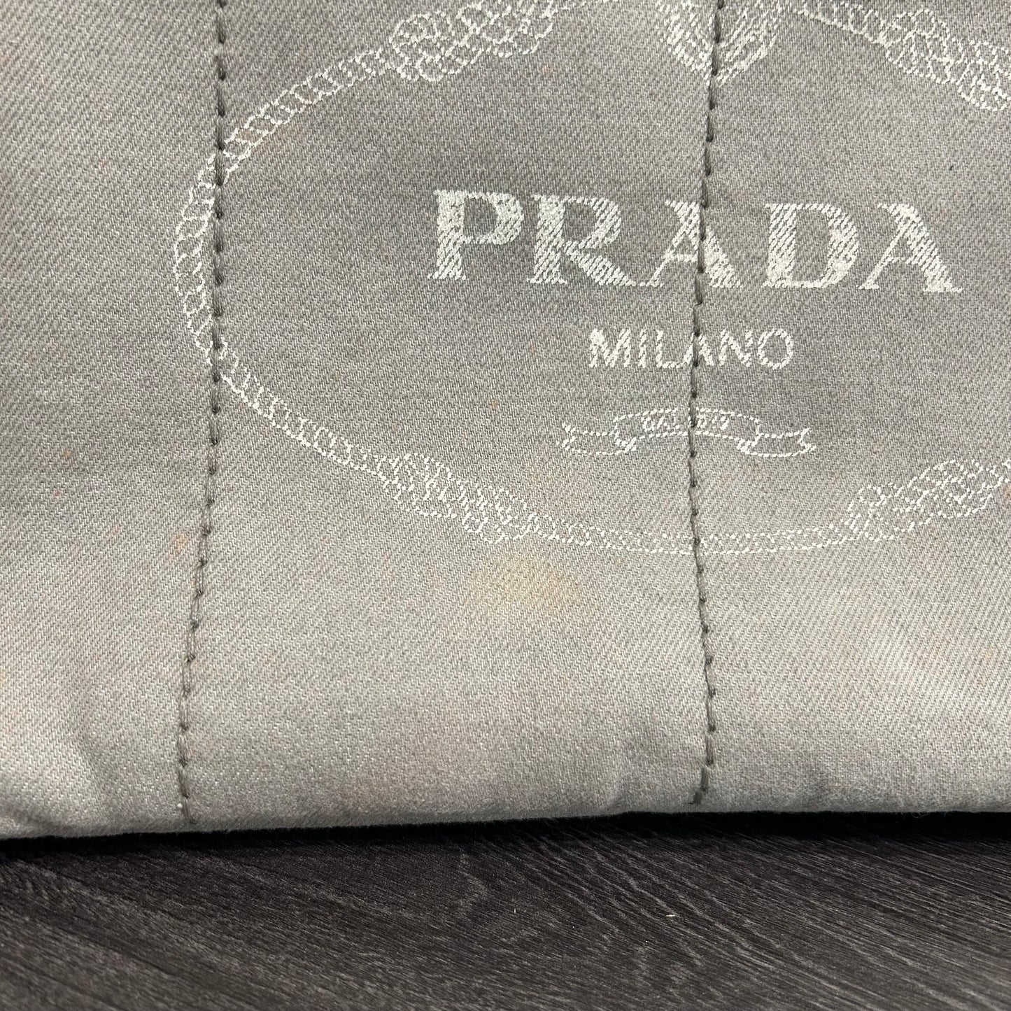 CLEARANCE #817 PRADA Canapa Tote Medium - Grey
