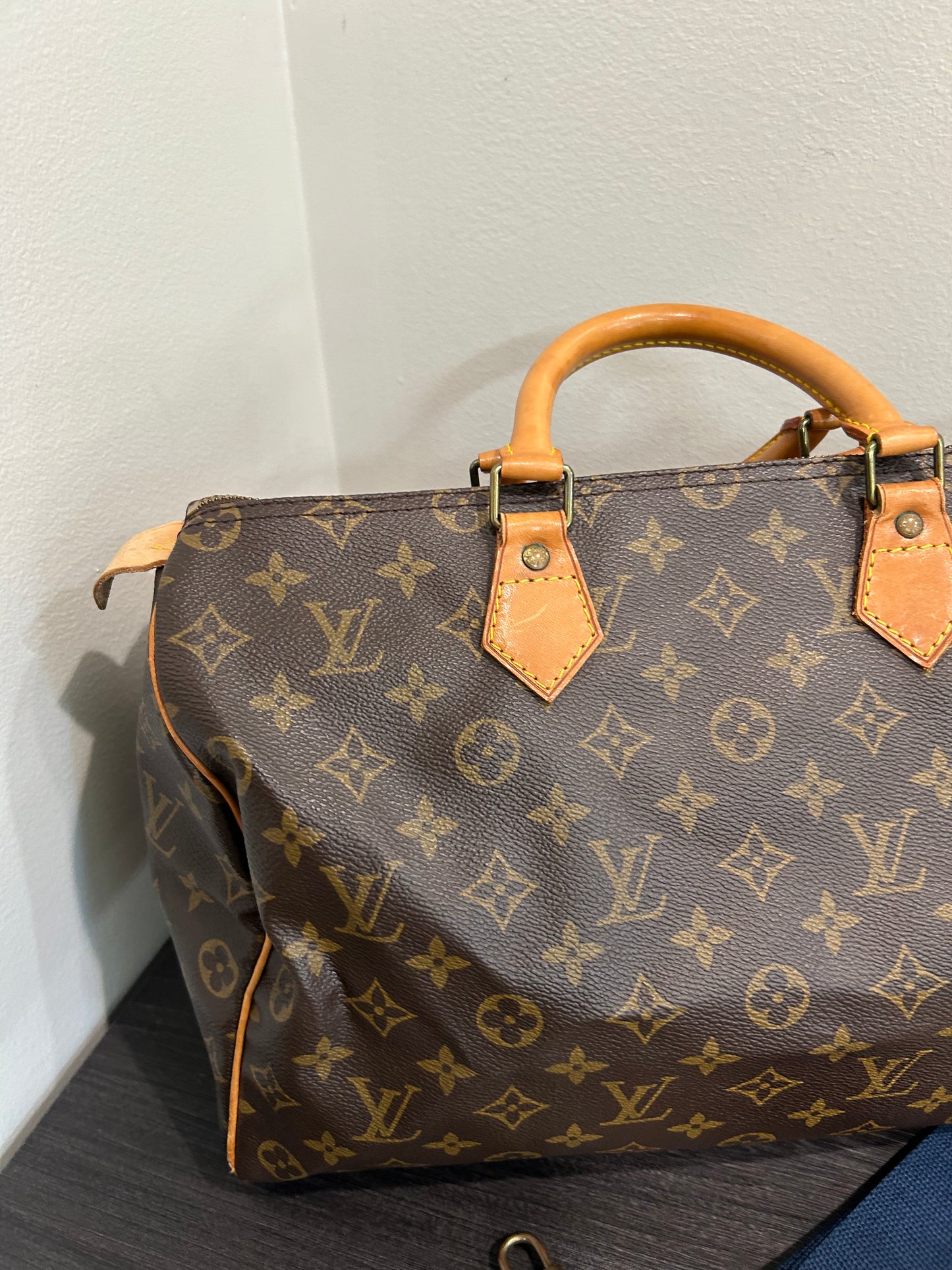 SOLD! Louis Vuitton Monogram Speedy 35 with Lock & Key