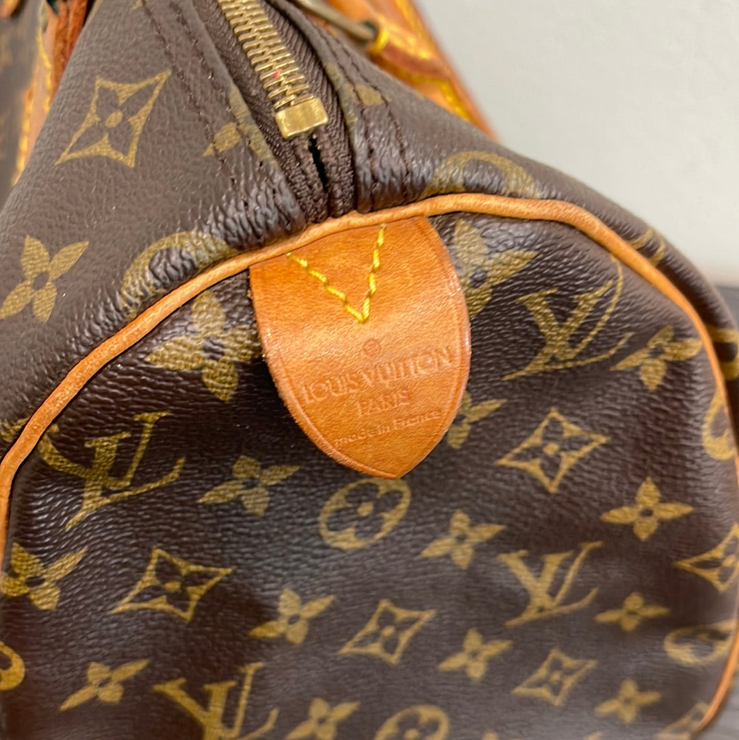 SOLD! Louis Vuitton Monogram Speedy 30 with Lock & Key