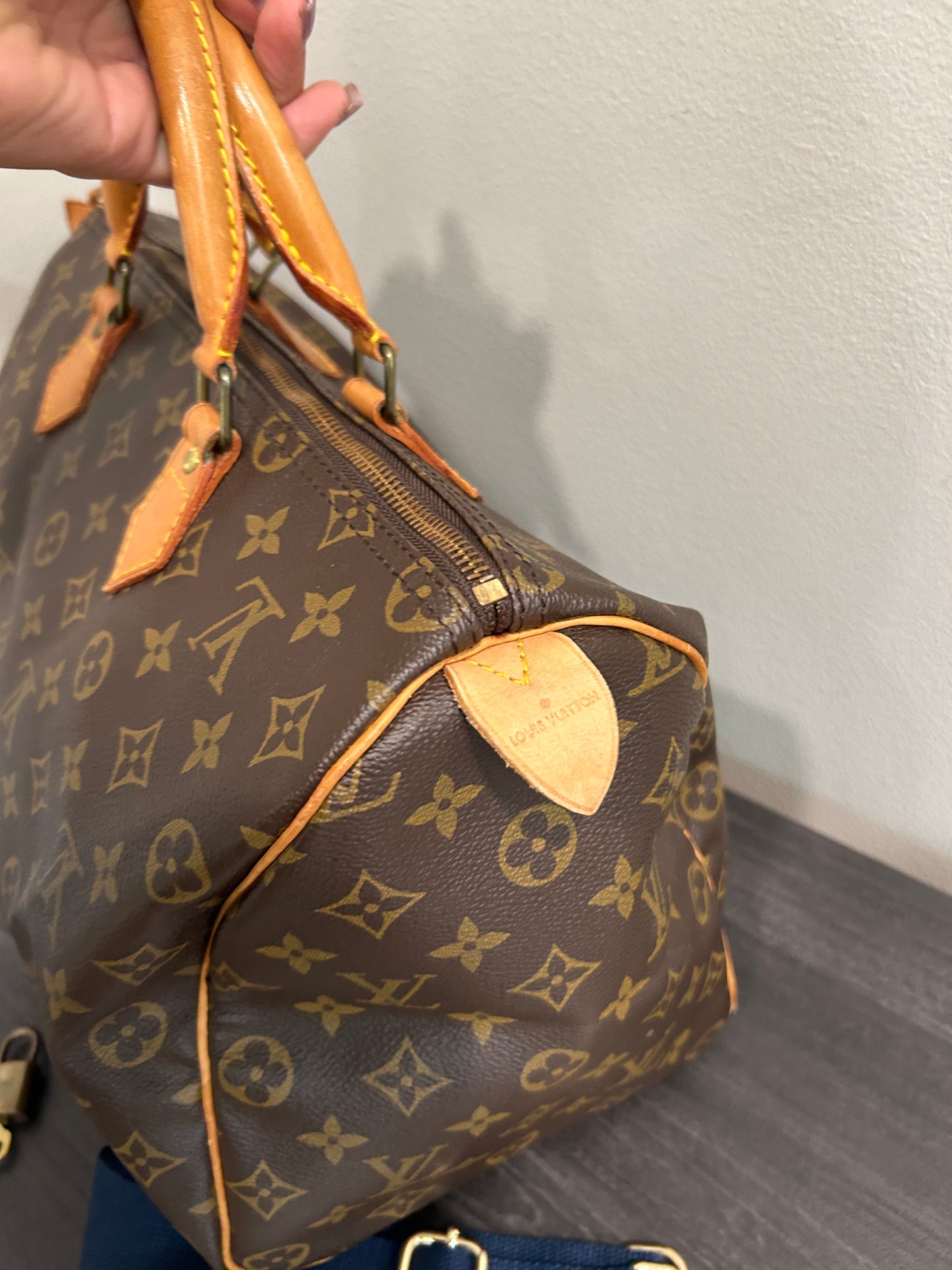 SOLD! Louis Vuitton Monogram Speedy 35 with Lock & Key
