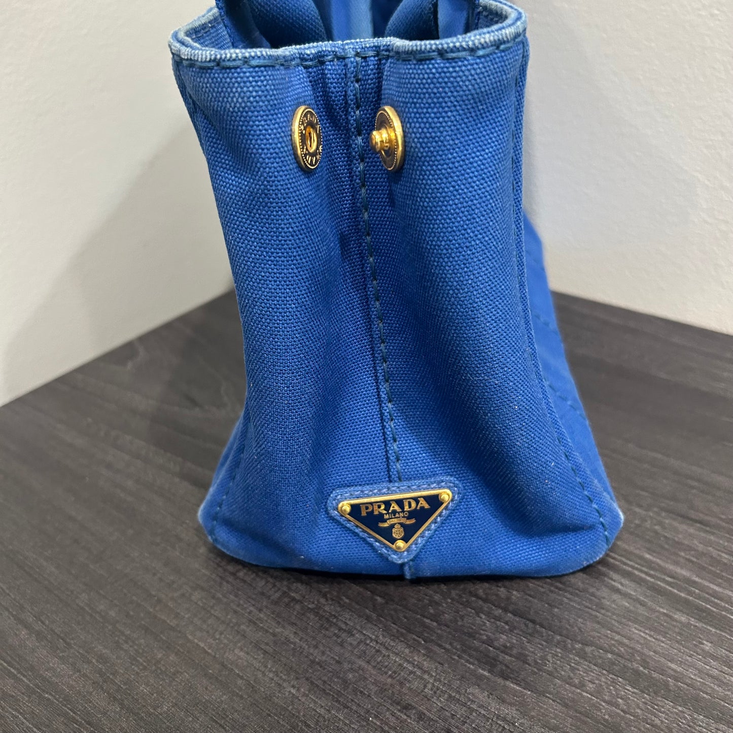 CLEARANCE #203 PRADA Canapa Small Tote - Blue