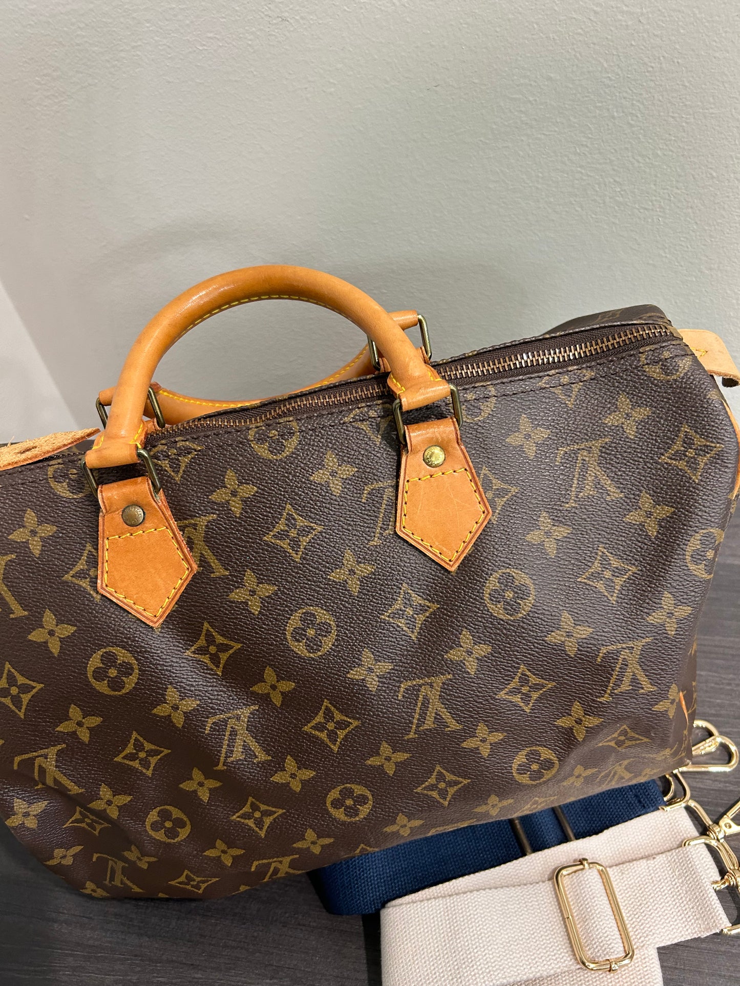 SOLD! Louis Vuitton Monogram Speedy 35 with Lock & Key