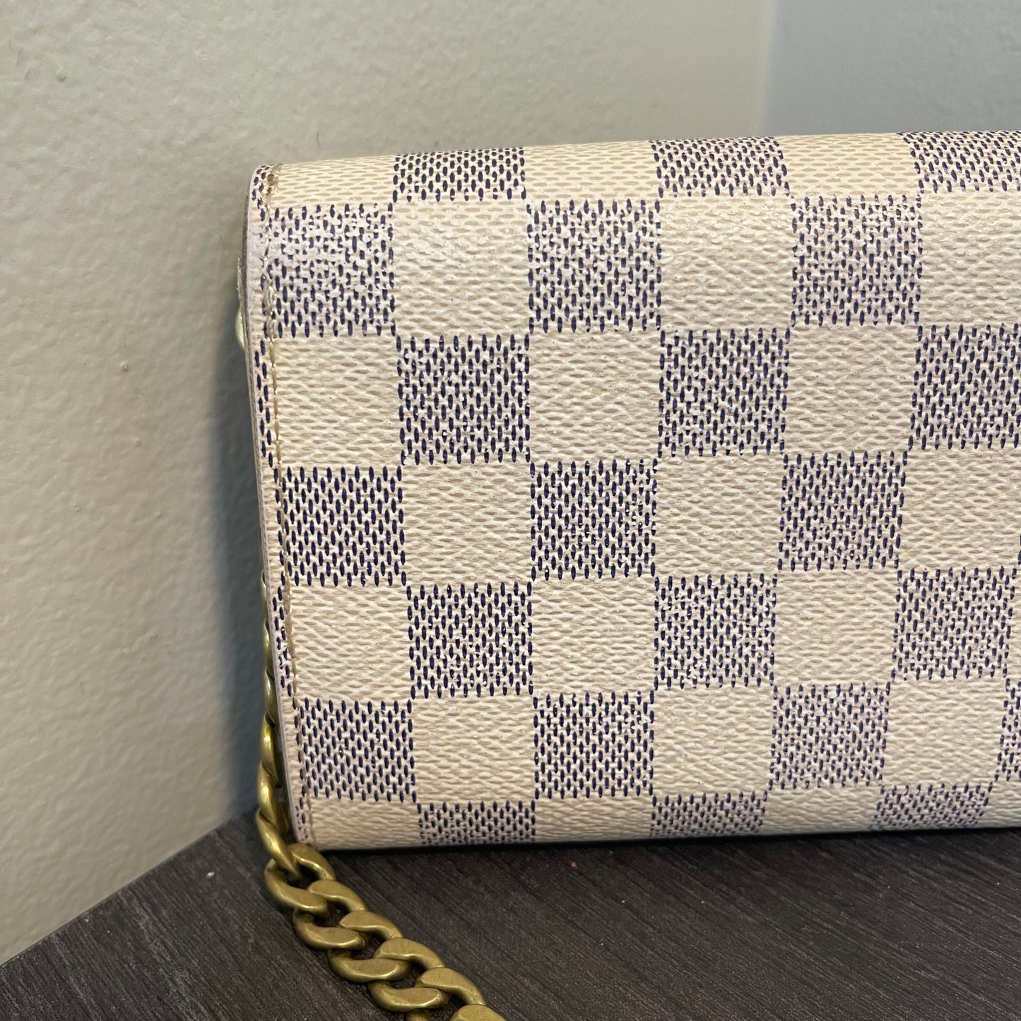 SOLD! Louis Vuitton Damier Azur Wallet on Chain