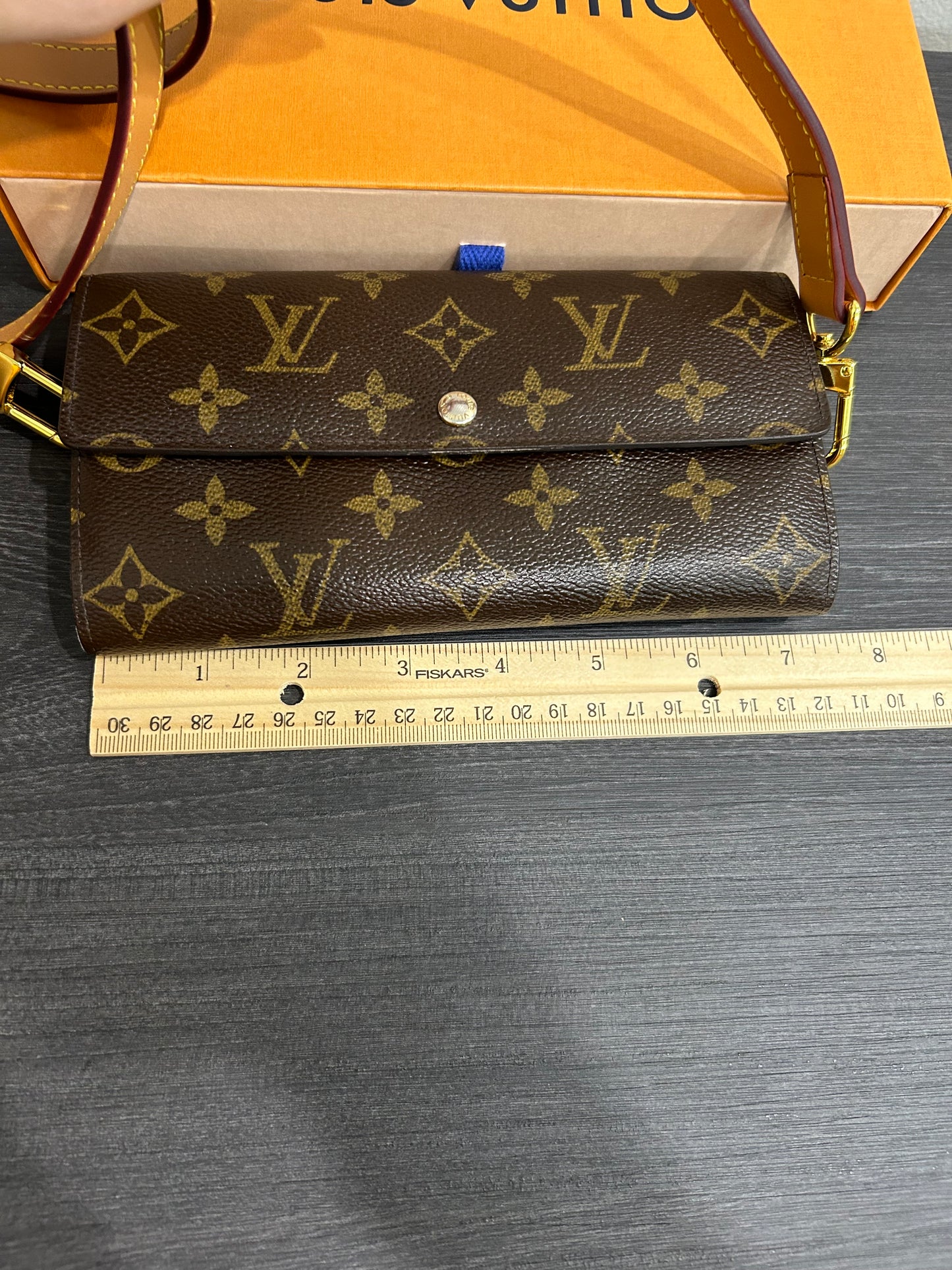 SOLD! Louis Vuitton Monogram Wallet on Shoulder Strap