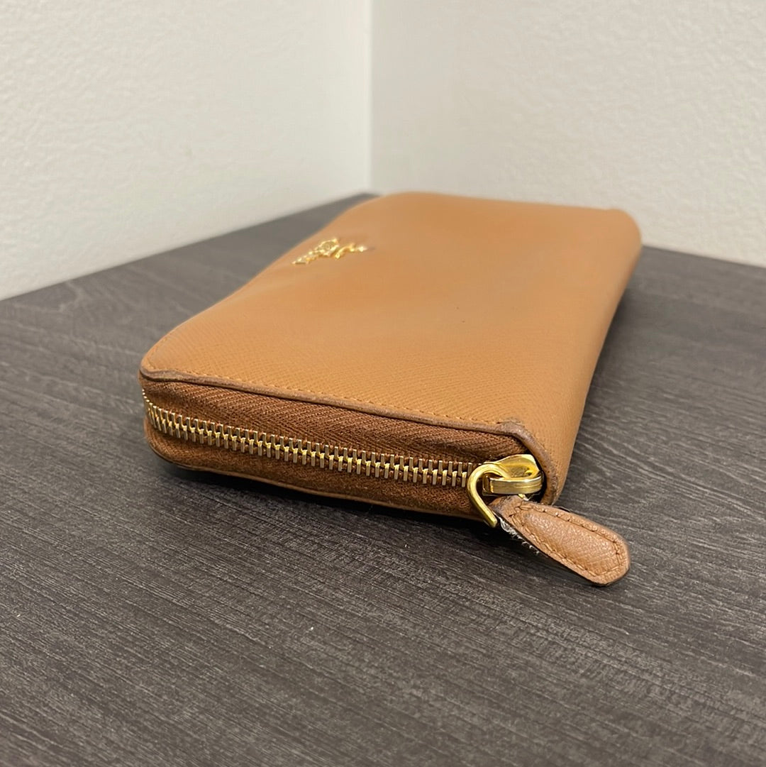 Prada Leather Zippy Wallet