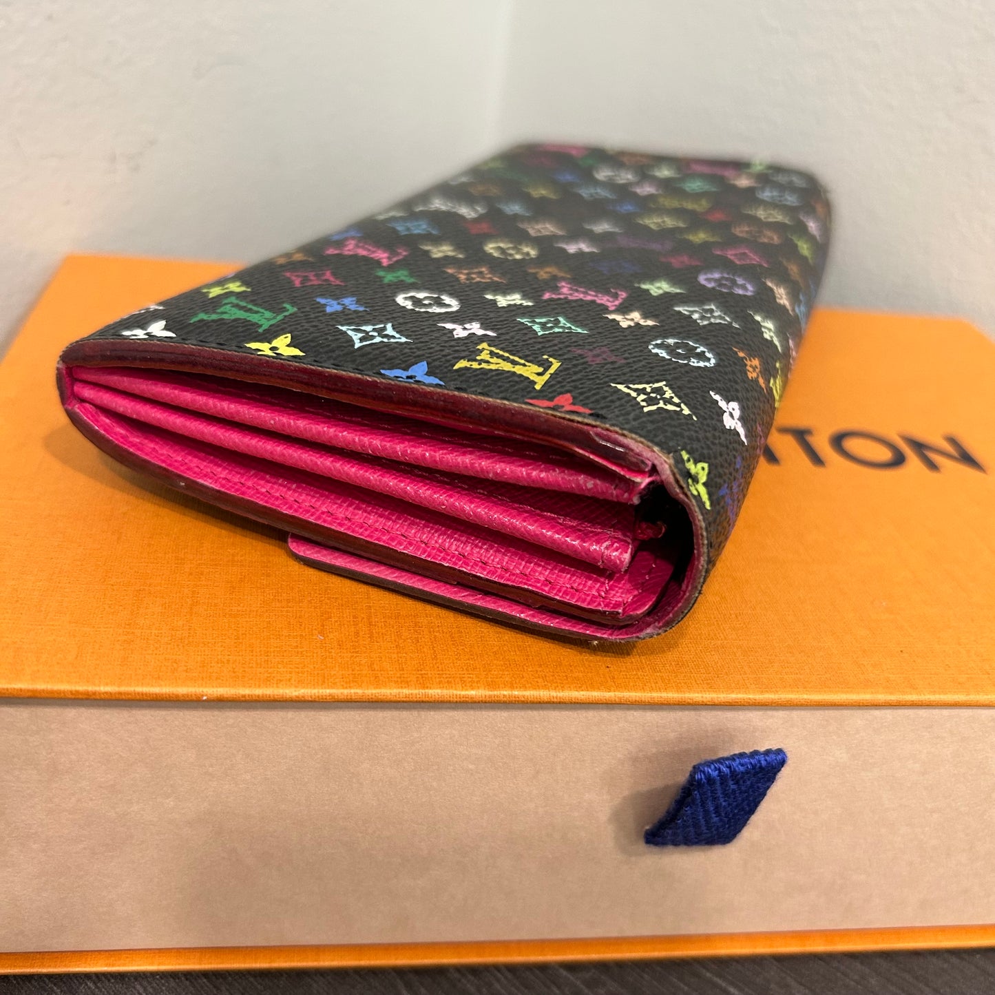 #206 LOUIS VUITTON Murakami Bifold Wallet with Storage Box