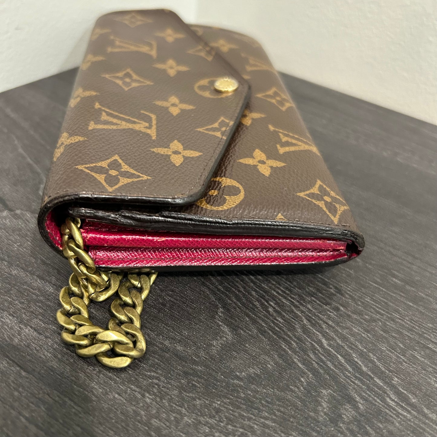 Louis Vuitton Wallet w/ Added Chain