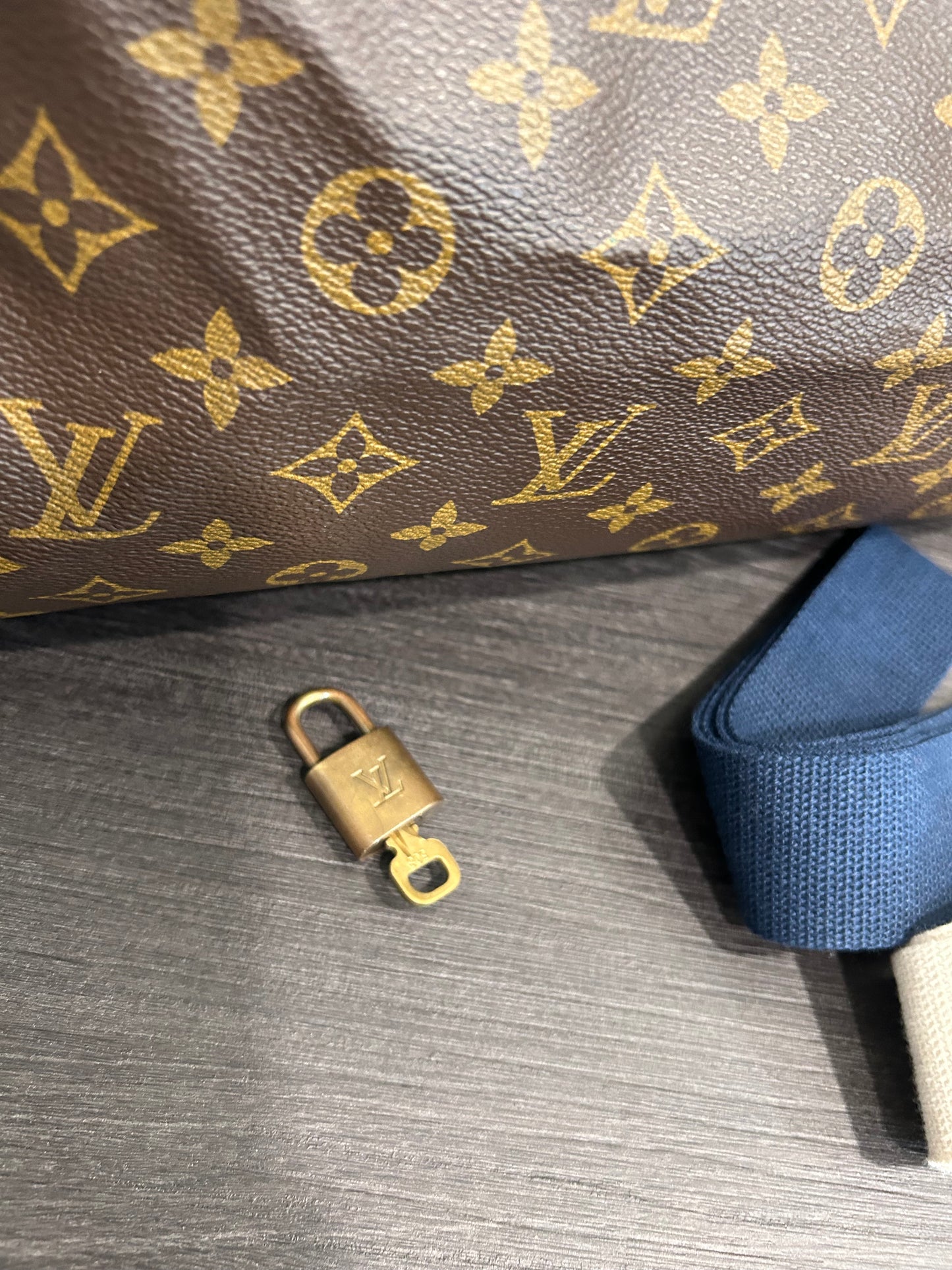 SOLD! Louis Vuitton Monogram Speedy 35 with Lock & Key