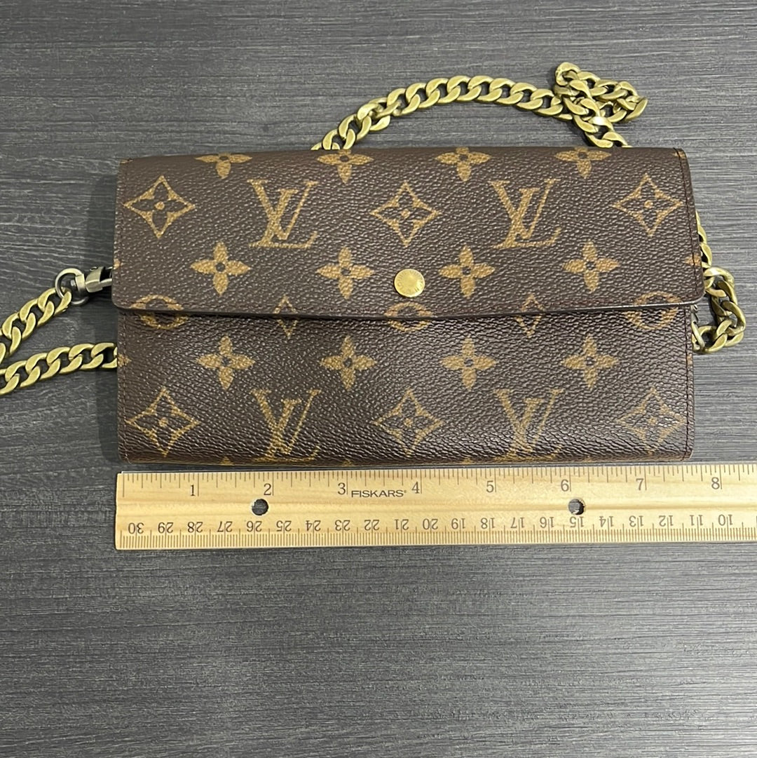 SOLD! Louis Vuitton Monogram Wallet on Chain