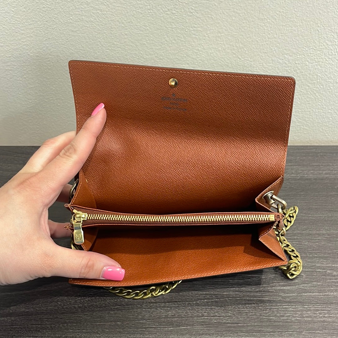 SOLD! Louis Vuitton Monogram Wallet on Chain