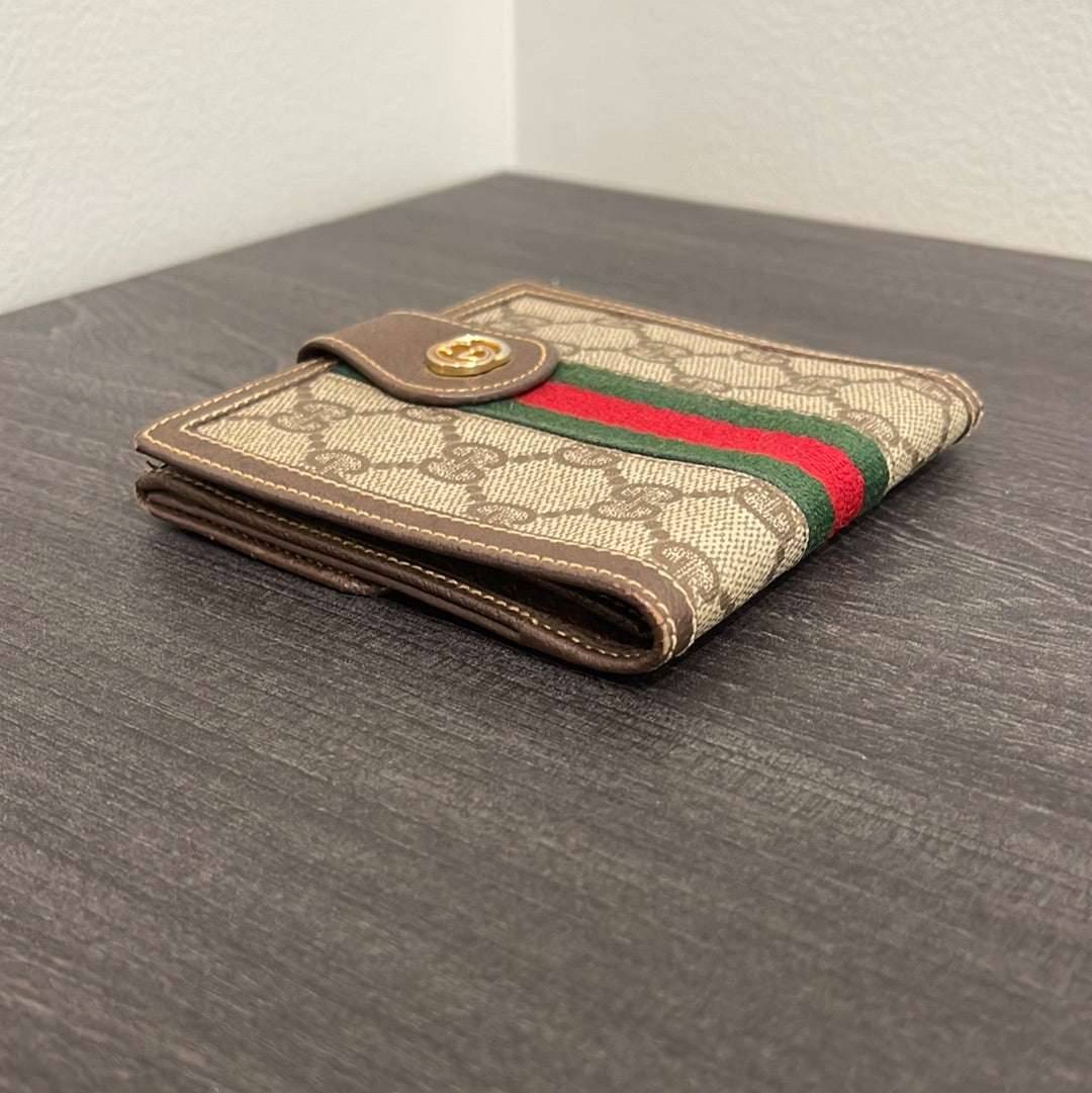 SOLD! 2 Piece Set - Gucci Canvas GG Wallets