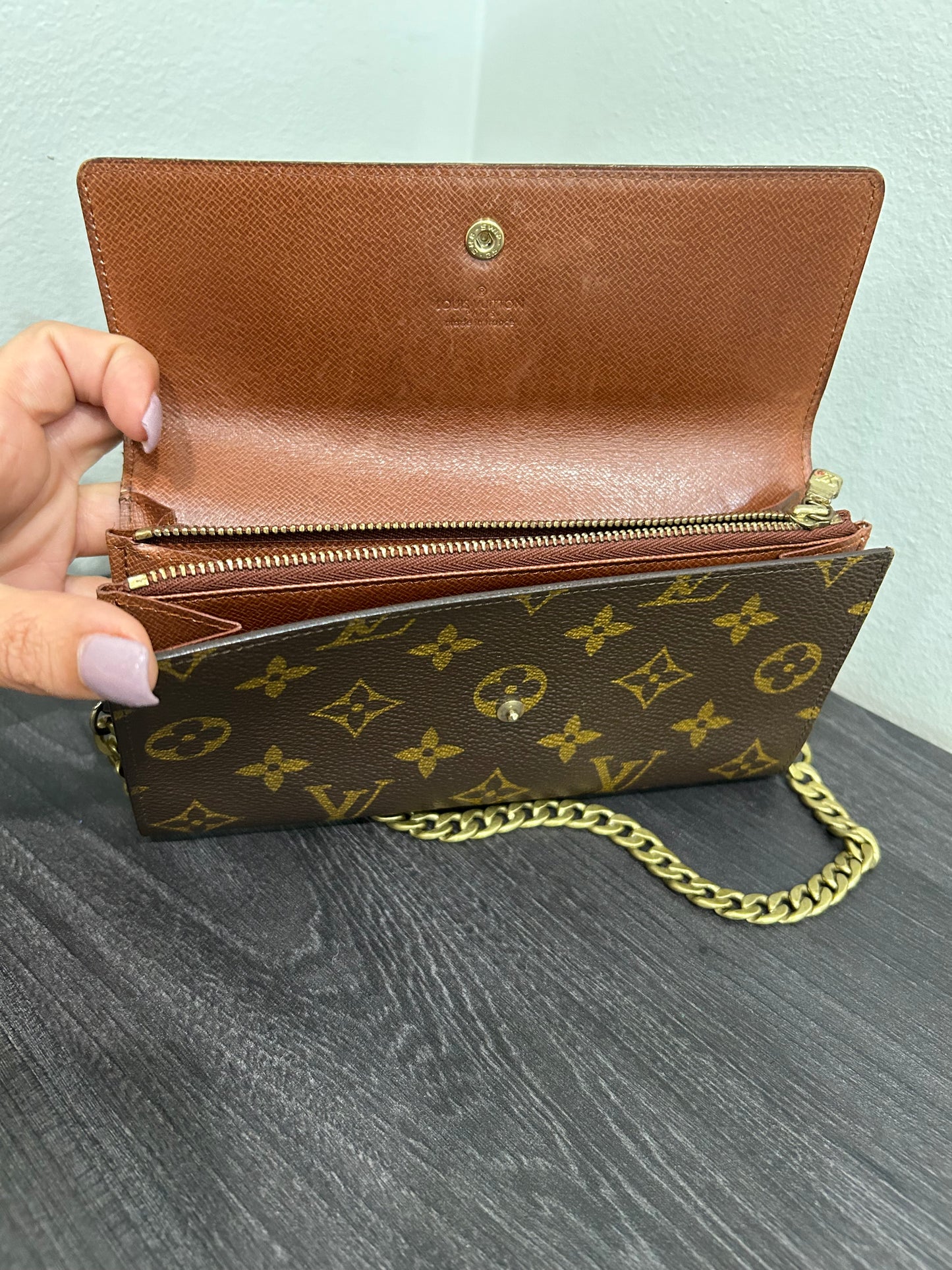 SOLD! Louis Vuitton Monogram Wallet on Chain