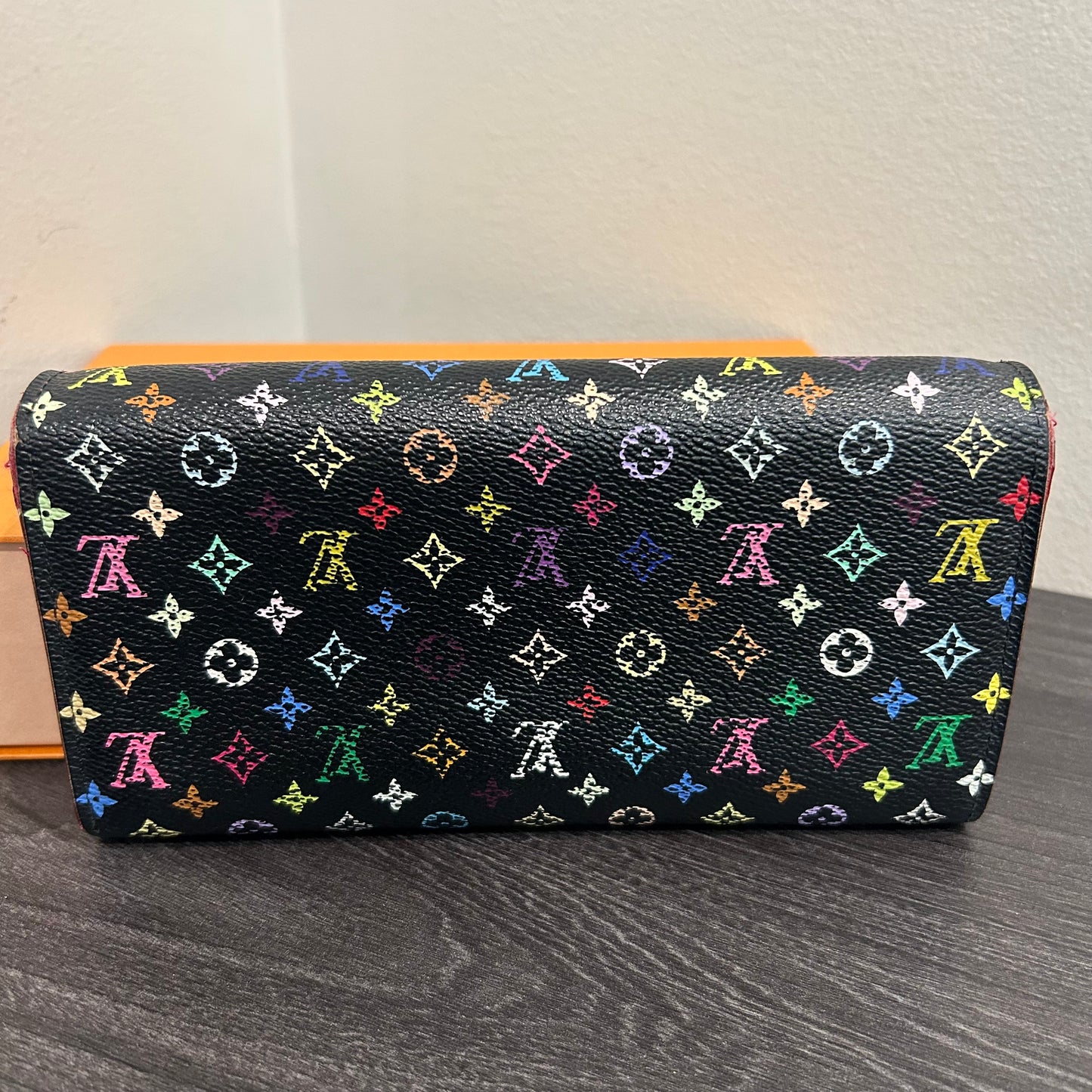 #206 LOUIS VUITTON Murakami Bifold Wallet with Storage Box