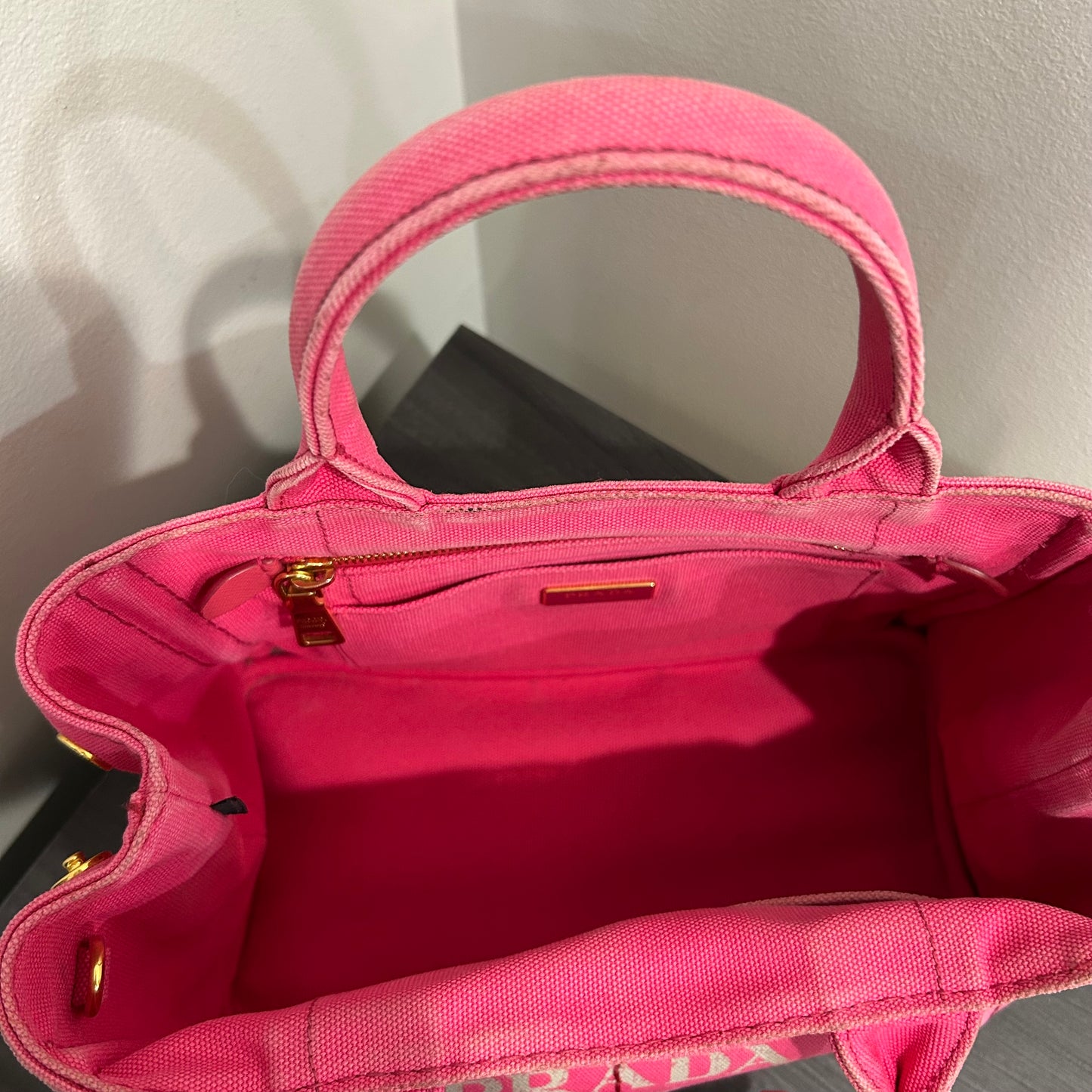 #839 PRADA Canapa Tote (Pink)