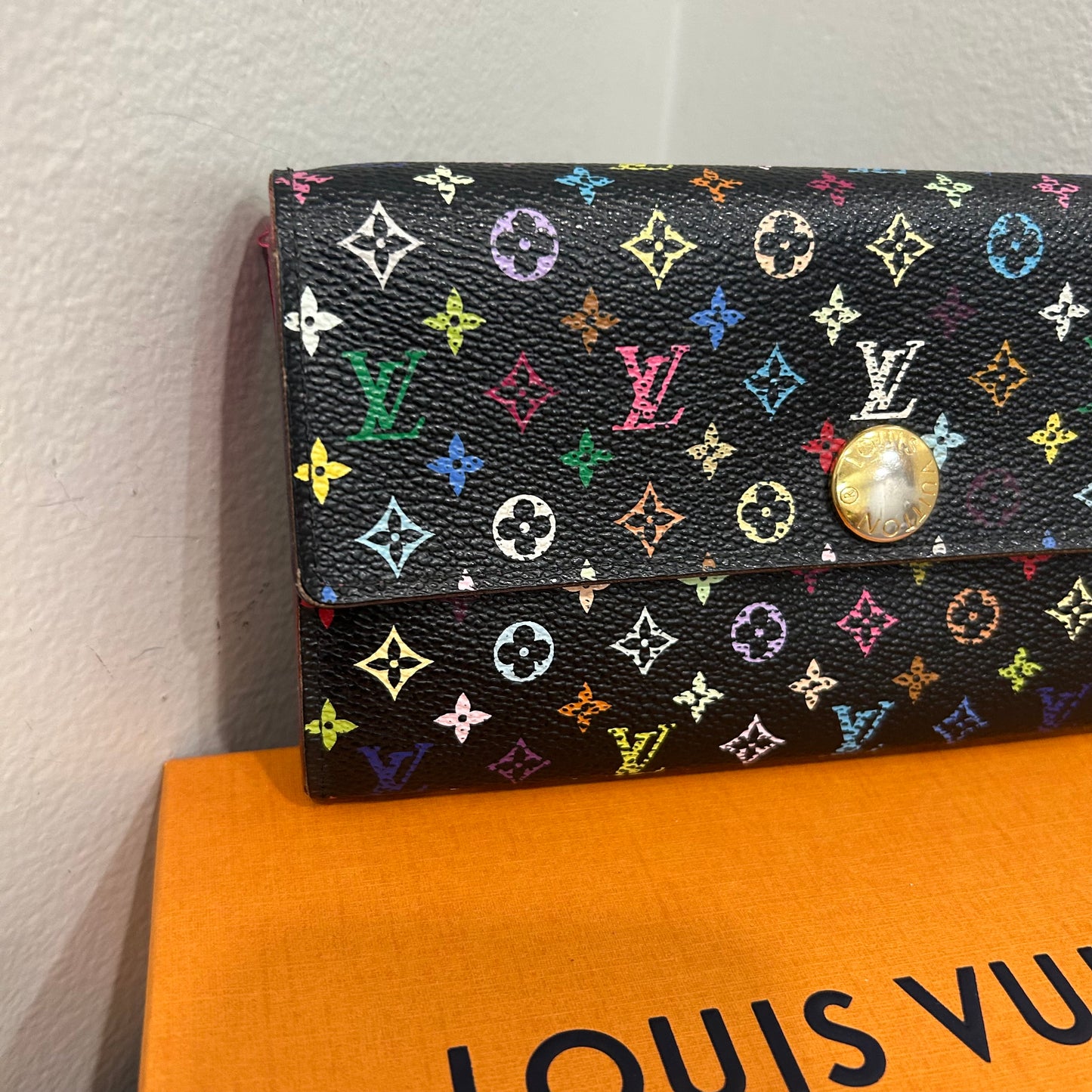 #206 LOUIS VUITTON Murakami Bifold Wallet with Storage Box