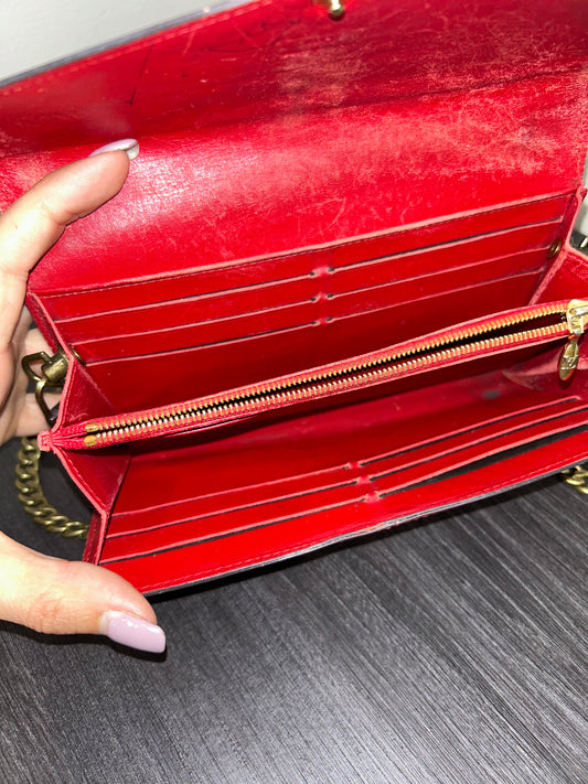 SOLD! Louis Vuitton Monogram Vernis Wallet on Chain