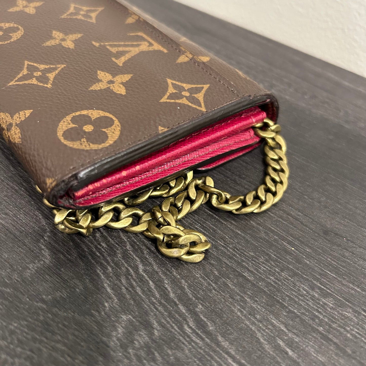 Louis Vuitton Wallet w/ Added Chain