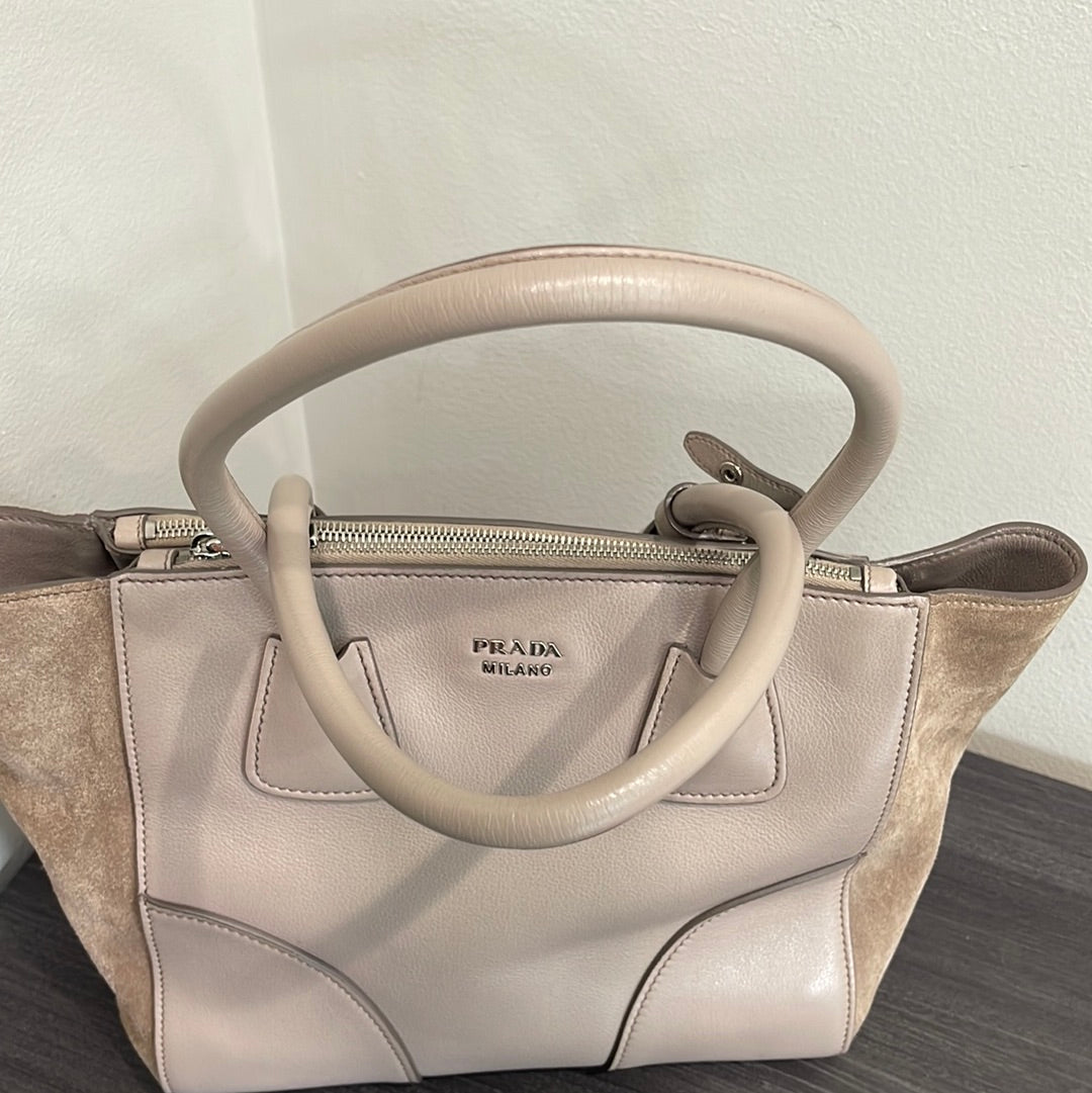 SOLD! Prada Leather & Suede Handbag