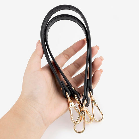 NEW Set of 2 Black Polyurethane Leather Shoulder Straps