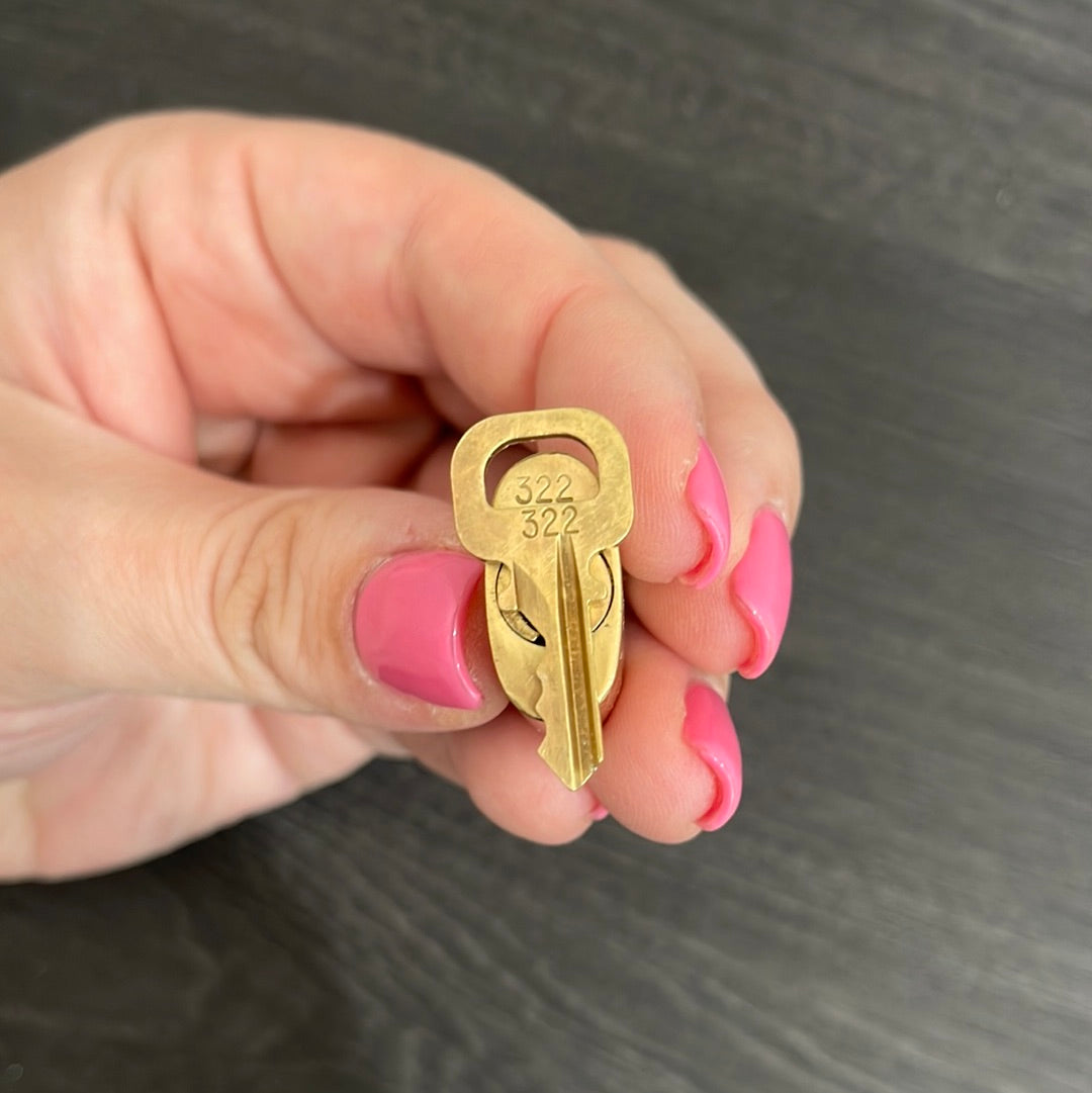 SOLD! Louis Vuitton Brass Lock & Key (Set of 2)