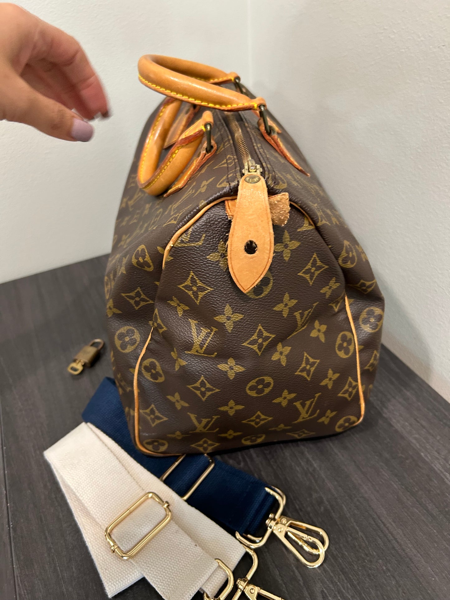 SOLD! Louis Vuitton Monogram Speedy 35 with Lock & Key
