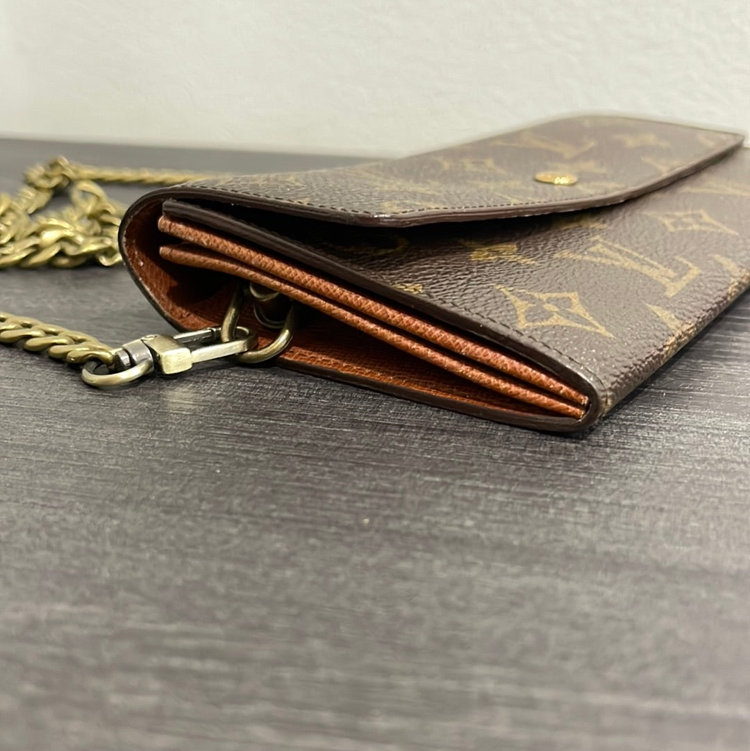 SOLD! Louis Vuitton Monogram Wallet on Chain