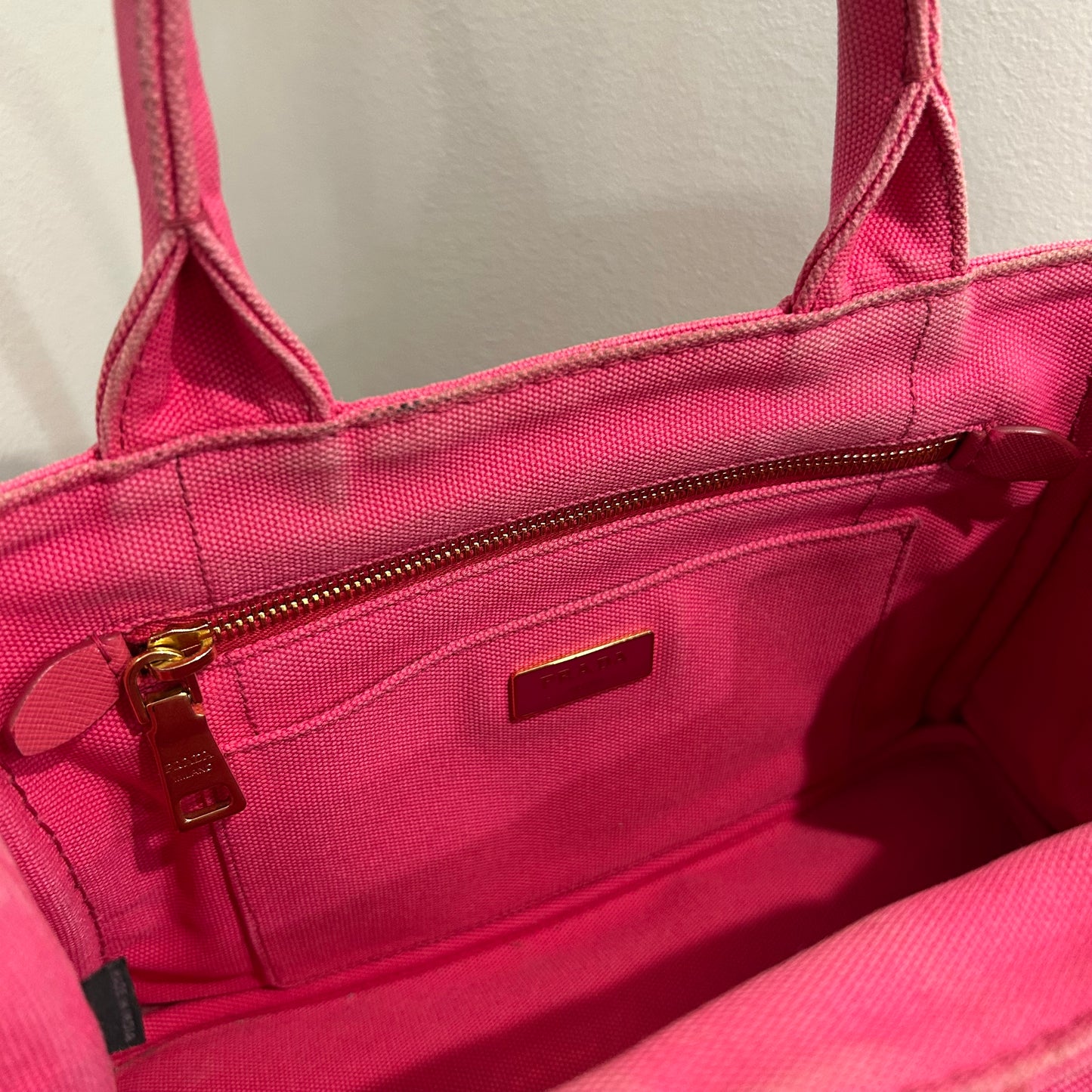 #839 PRADA Canapa Tote (Pink)