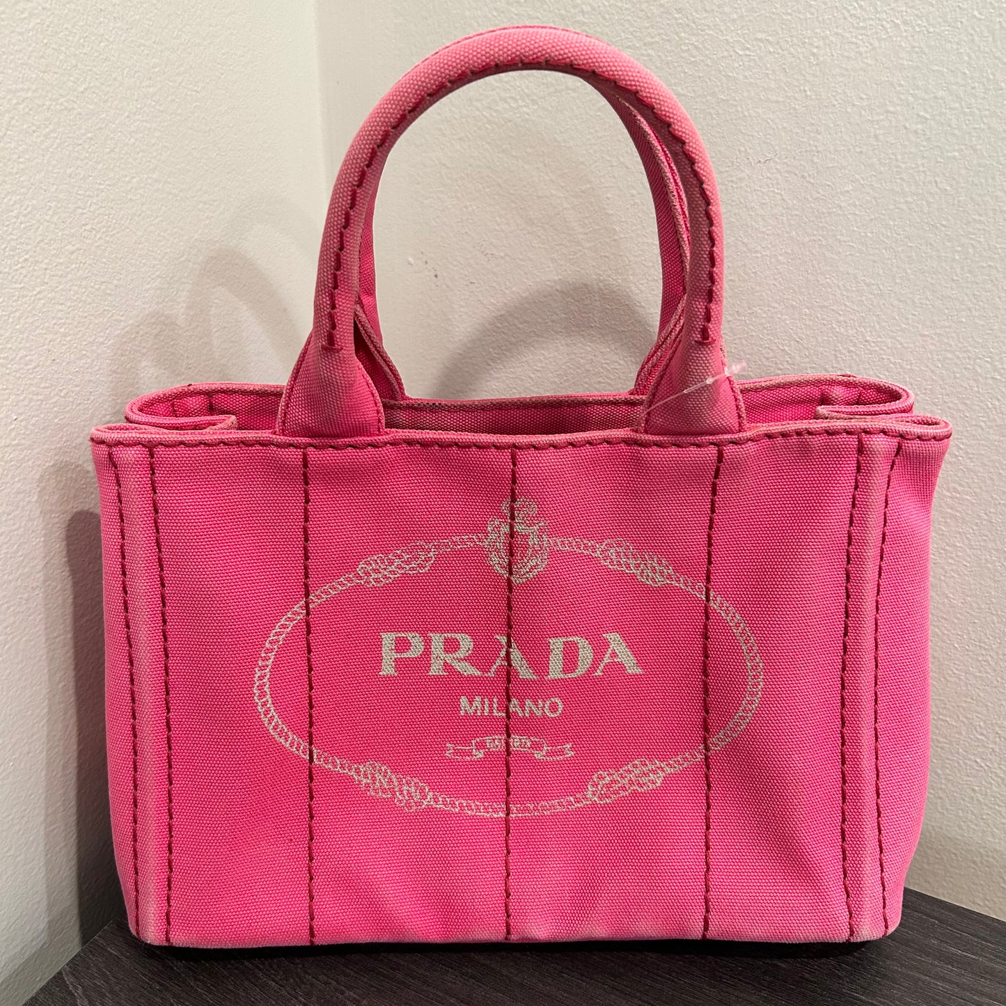 #839 PRADA Canapa Tote (Pink)