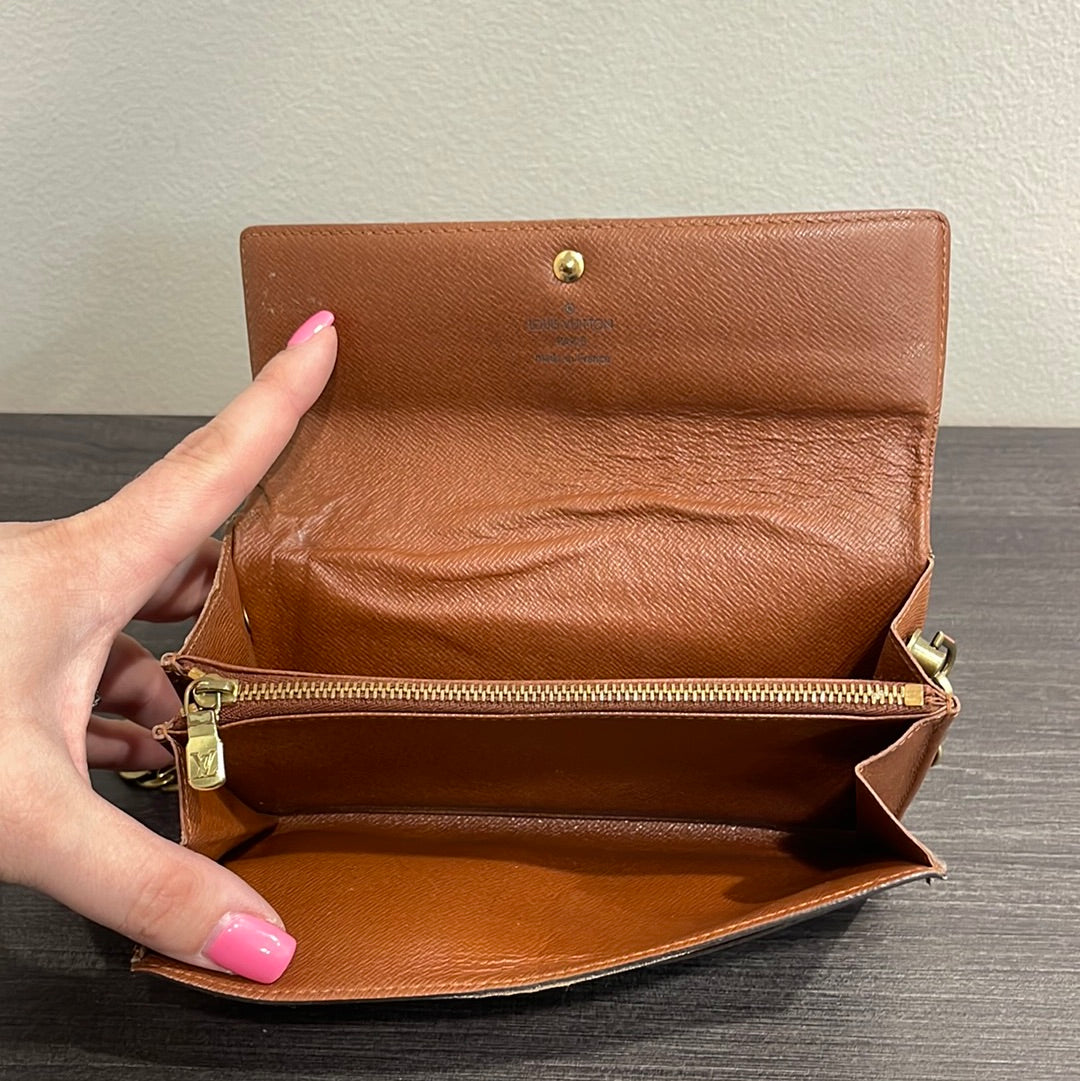 SOLD! Louis Vuitton Monogram Wallet on Chain