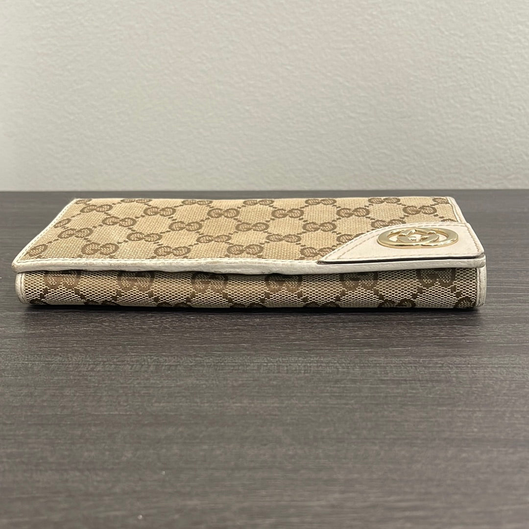 SOLD! Gucci GG Canvas Wallet