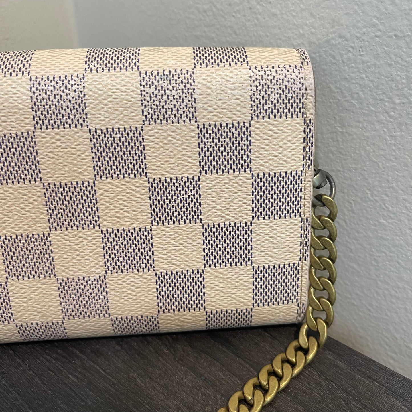 SOLD! Louis Vuitton Damier Azur Wallet on Chain