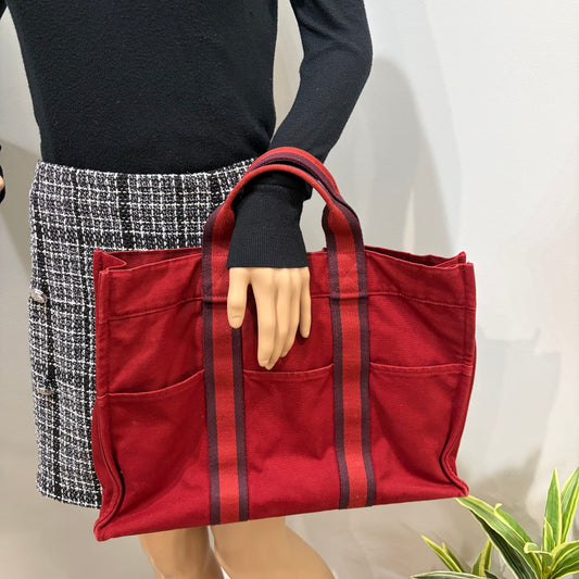 HERMÈS Toile Fourre-Tout MM Tote