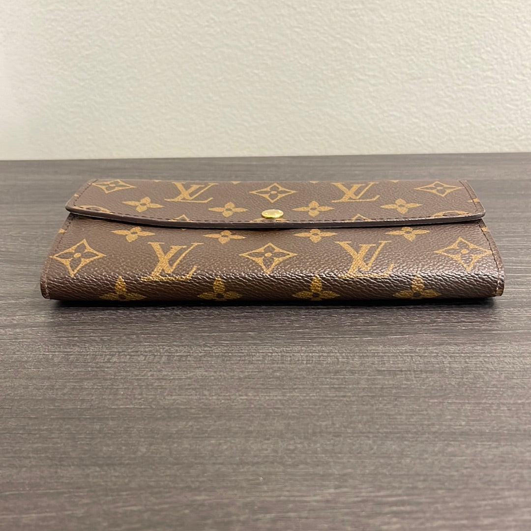 SOLD! Louis Vuitton Monogram Fleuri Sarah Wallet