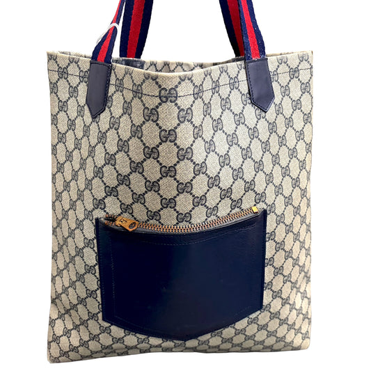 1215-05 GUCCI Large Navy Blue Tote