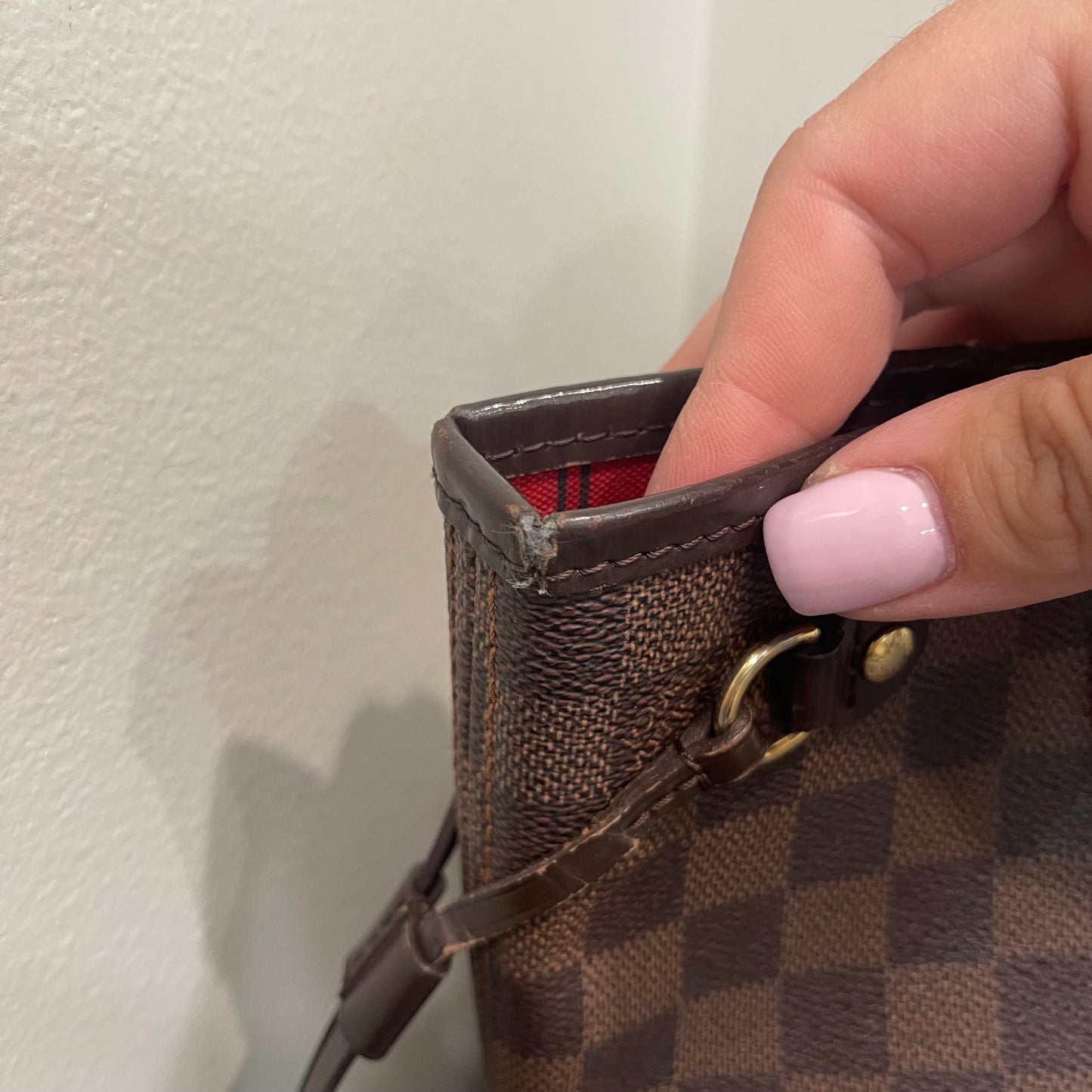 SOLD! Louis Vuitton Damier Ebene Neverfull PM