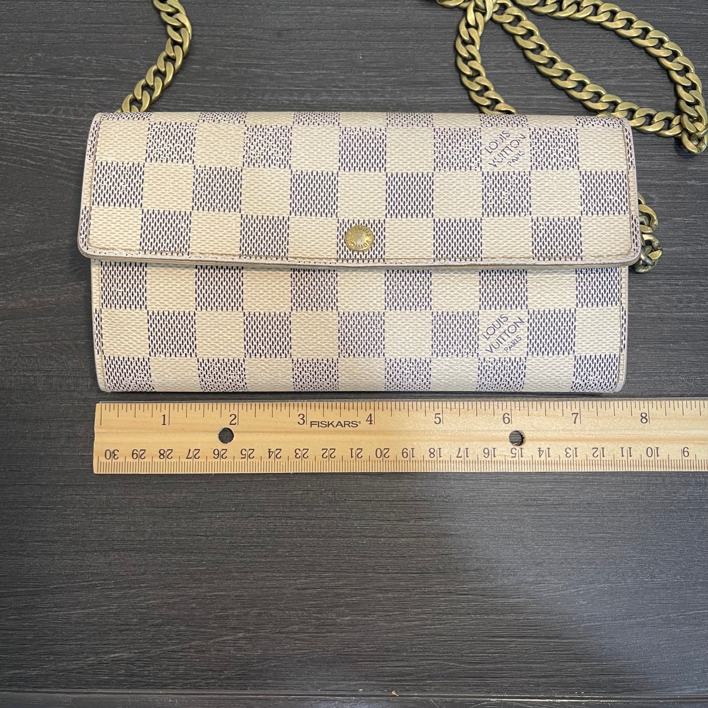 SOLD! Louis Vuitton Damier Azur Wallet on Chain
