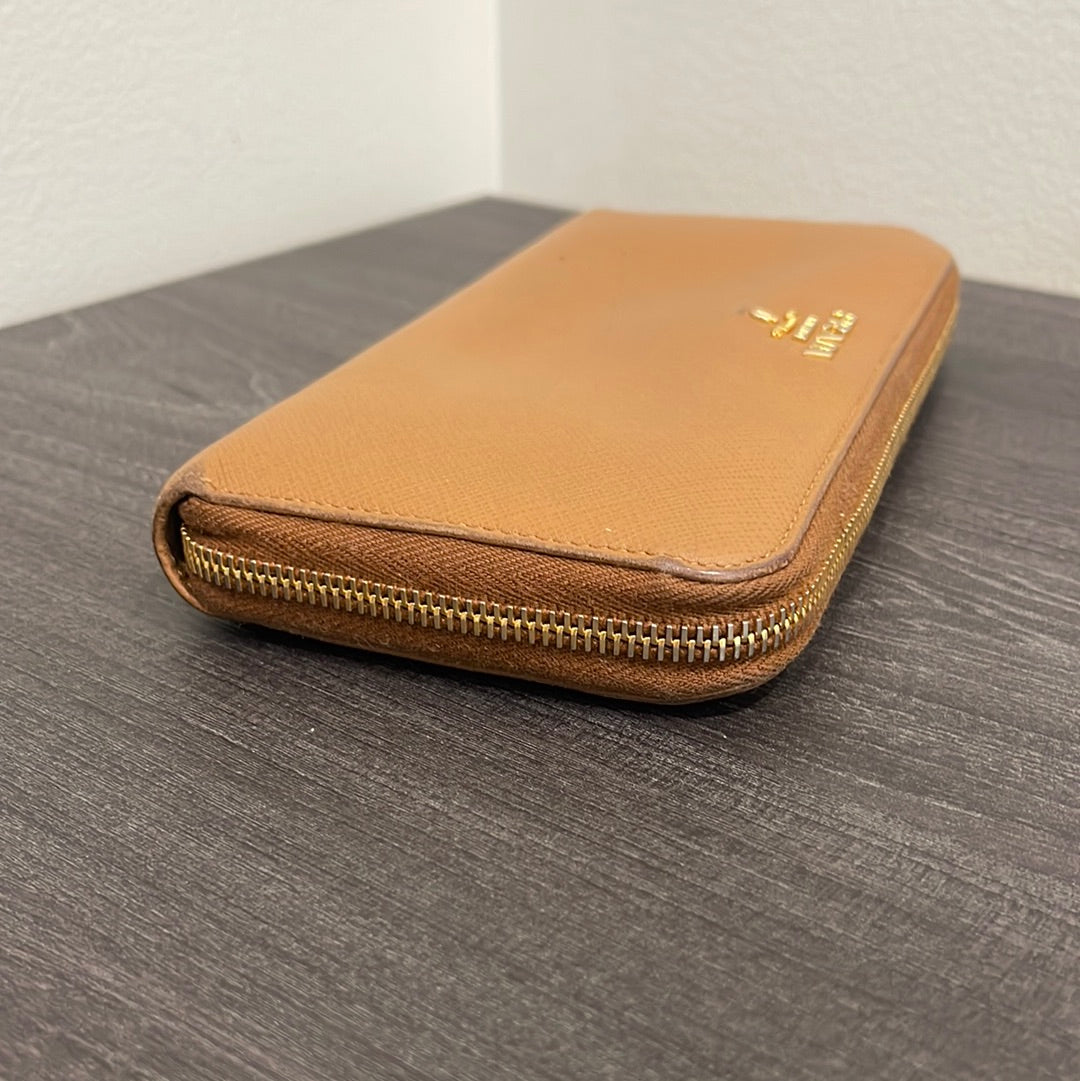 Prada Leather Zippy Wallet