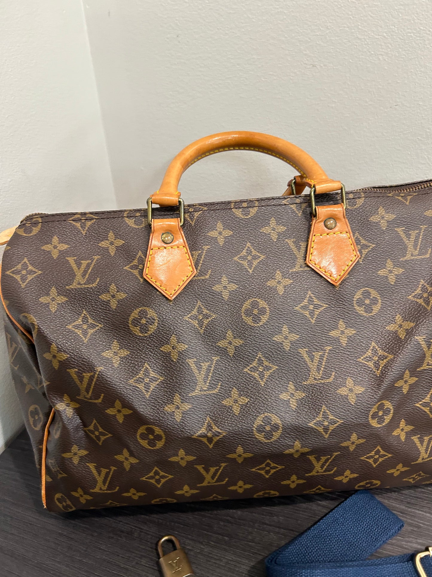 SOLD! Louis Vuitton Monogram Speedy 35 with Lock & Key