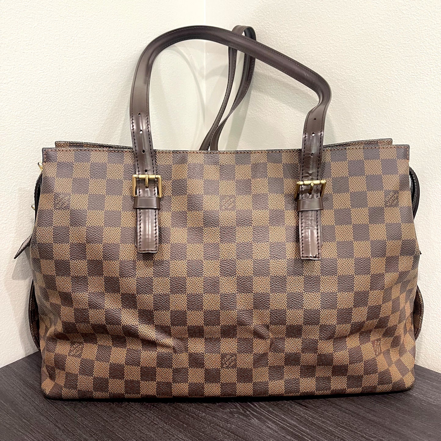 SOLD! Louis Vuitton Damier Ebene Chelsea Tote