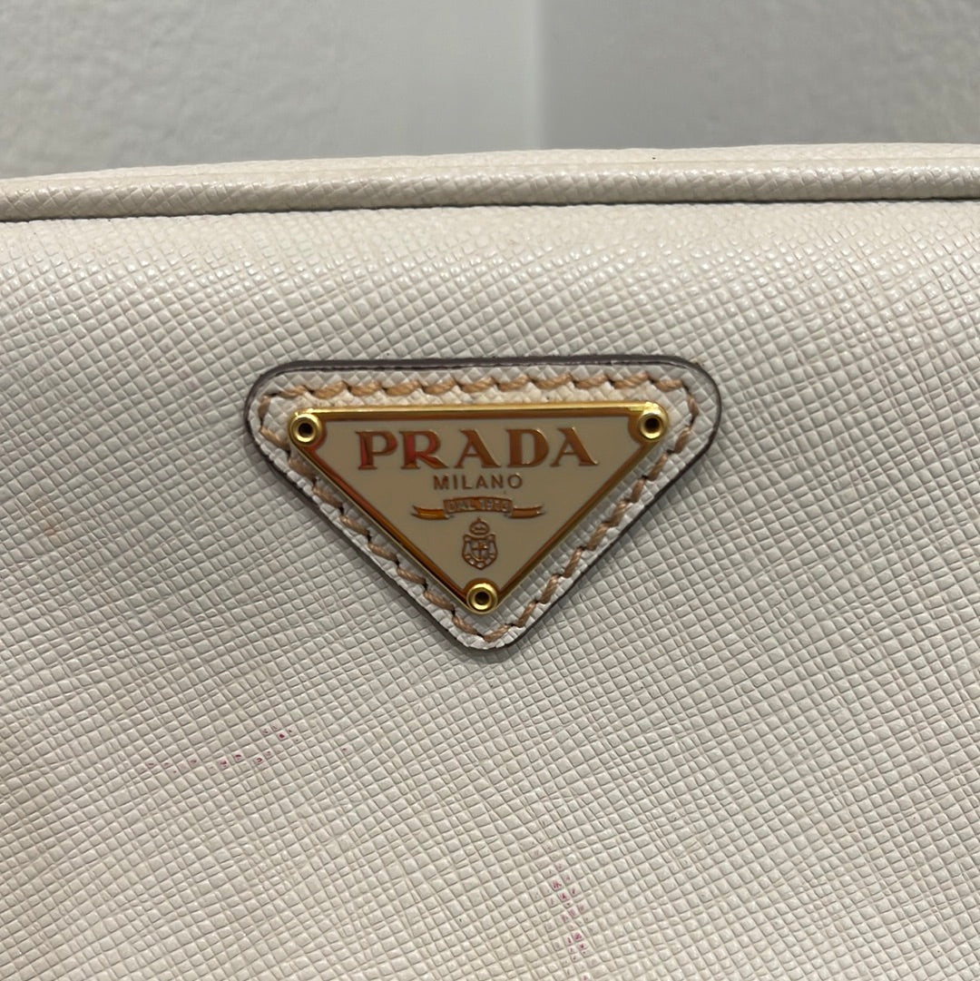 SOLD! Set of 2 Prada Nylon & Leather Pouches