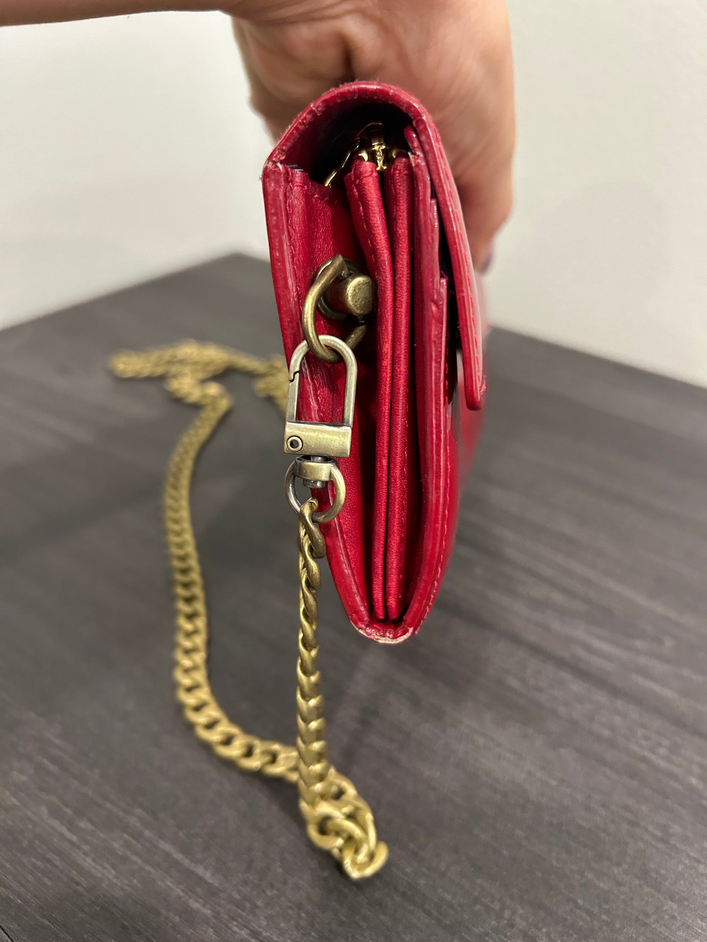 SOLD! Louis Vuitton Monogram Vernis Wallet on Chain