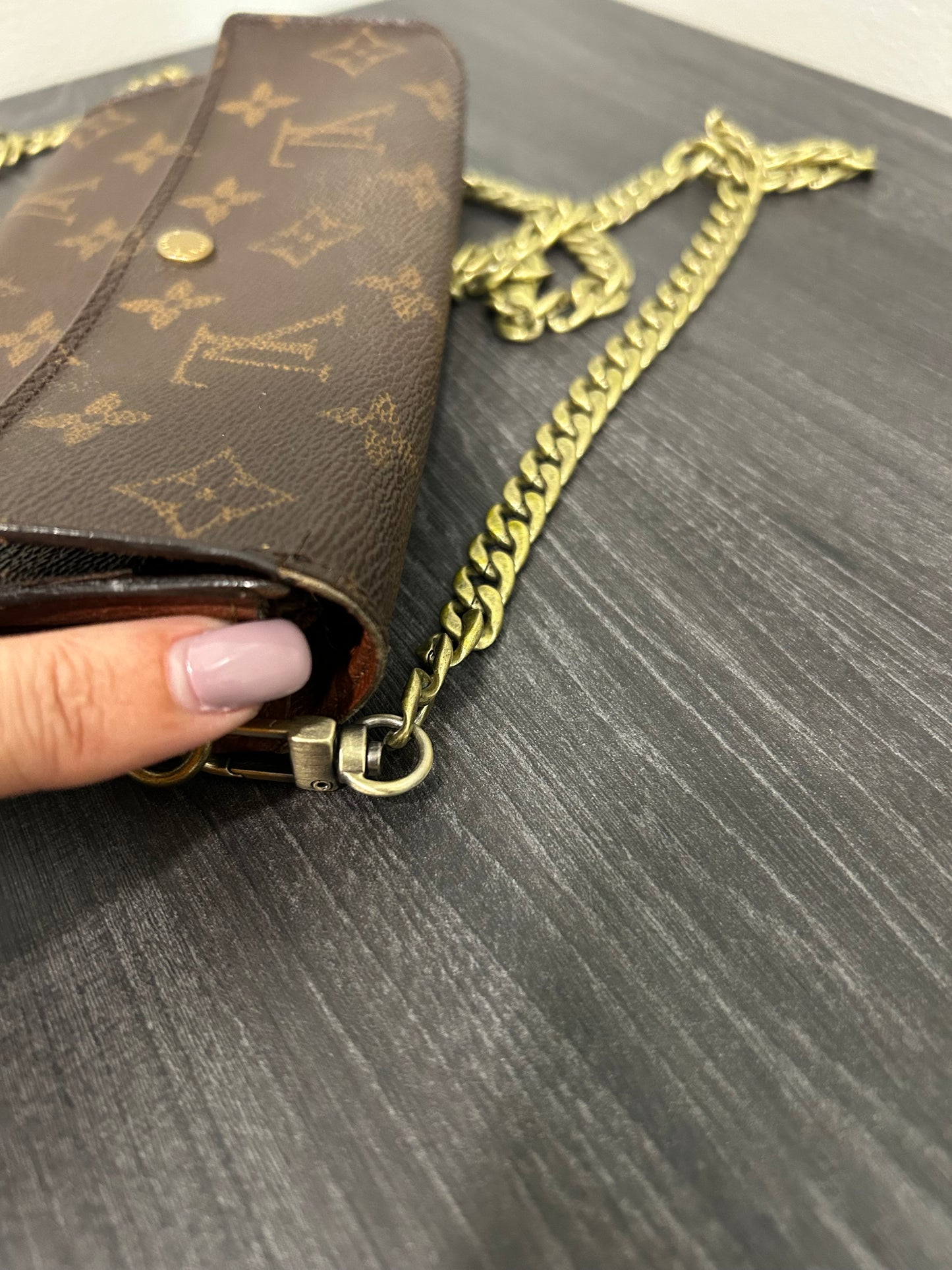SOLD! Louis Vuitton Monogram Wallet on Chain