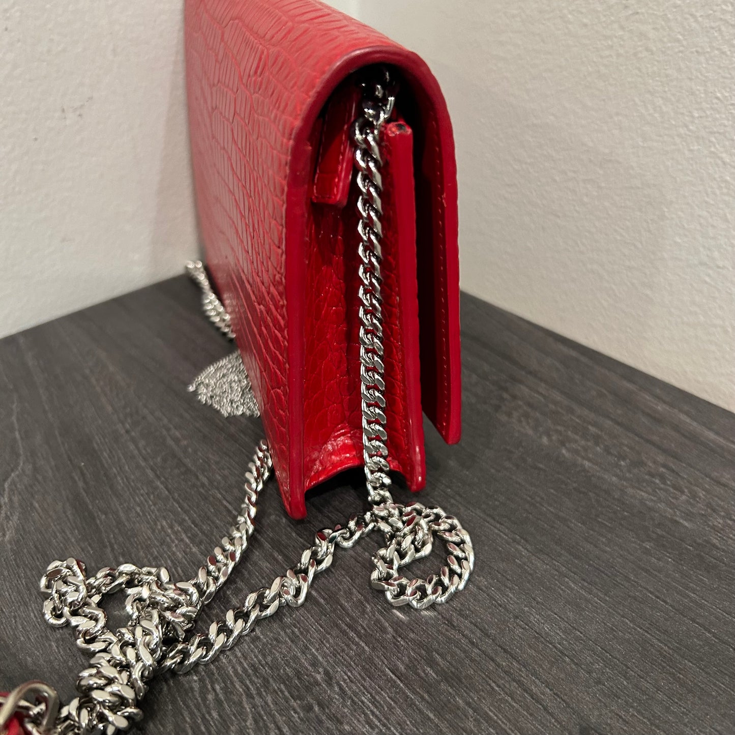 CLEARANCE #105 YVES SAINT LAURENT Exotic Crocodile Leather Tassel Kate Crossbody