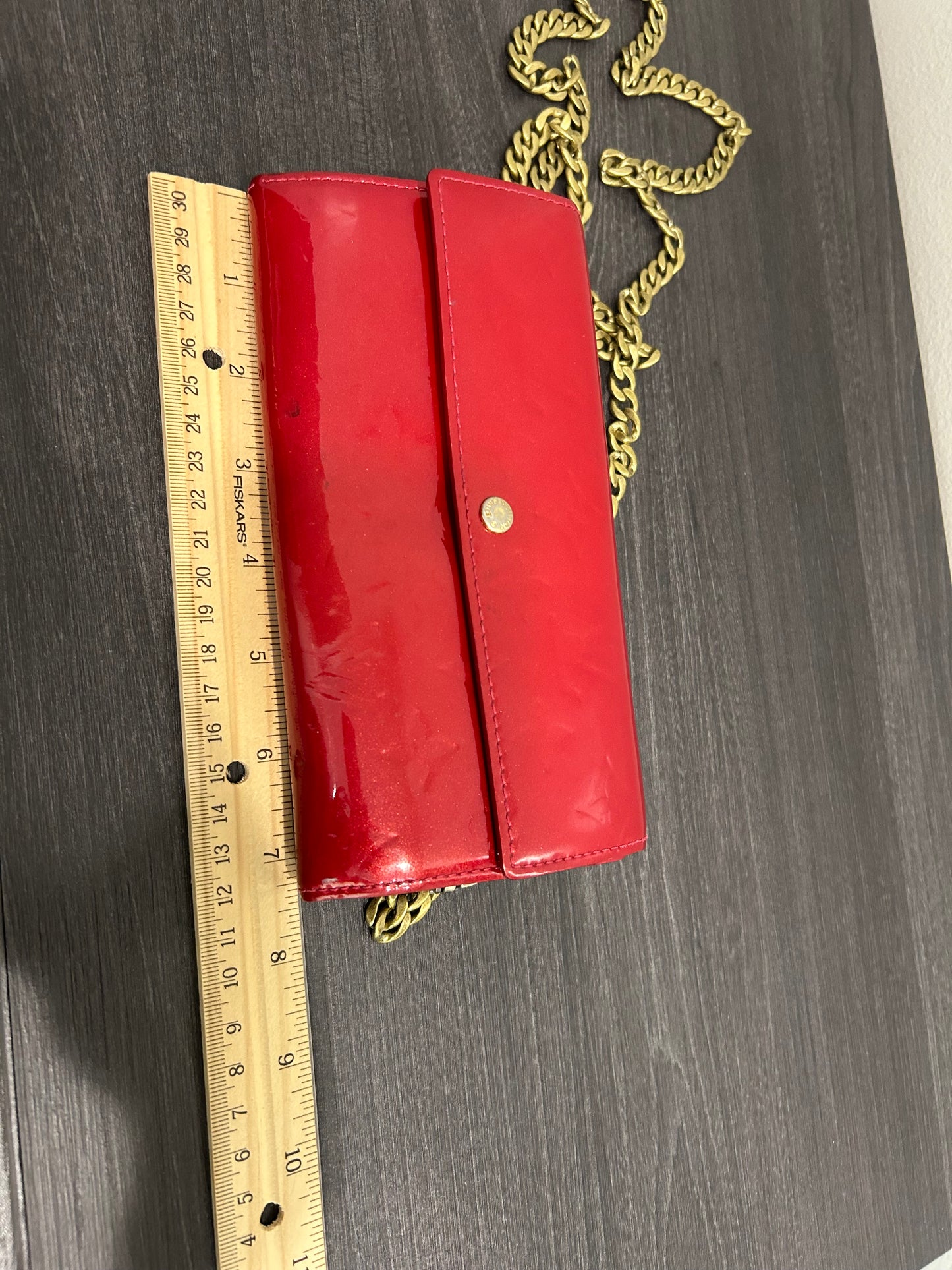 SOLD! Louis Vuitton Monogram Vernis Wallet on Chain
