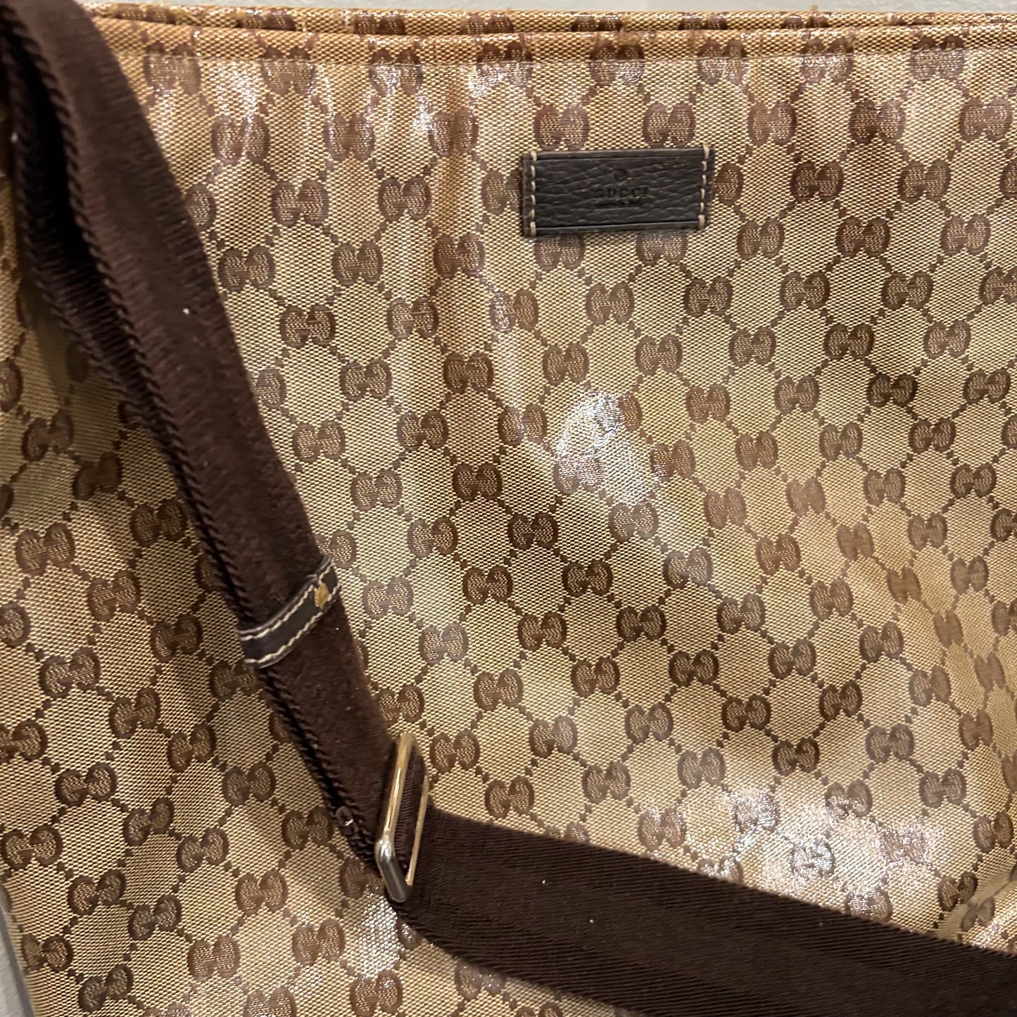 CLEARANCE Gucci Coated Canvas Messenger