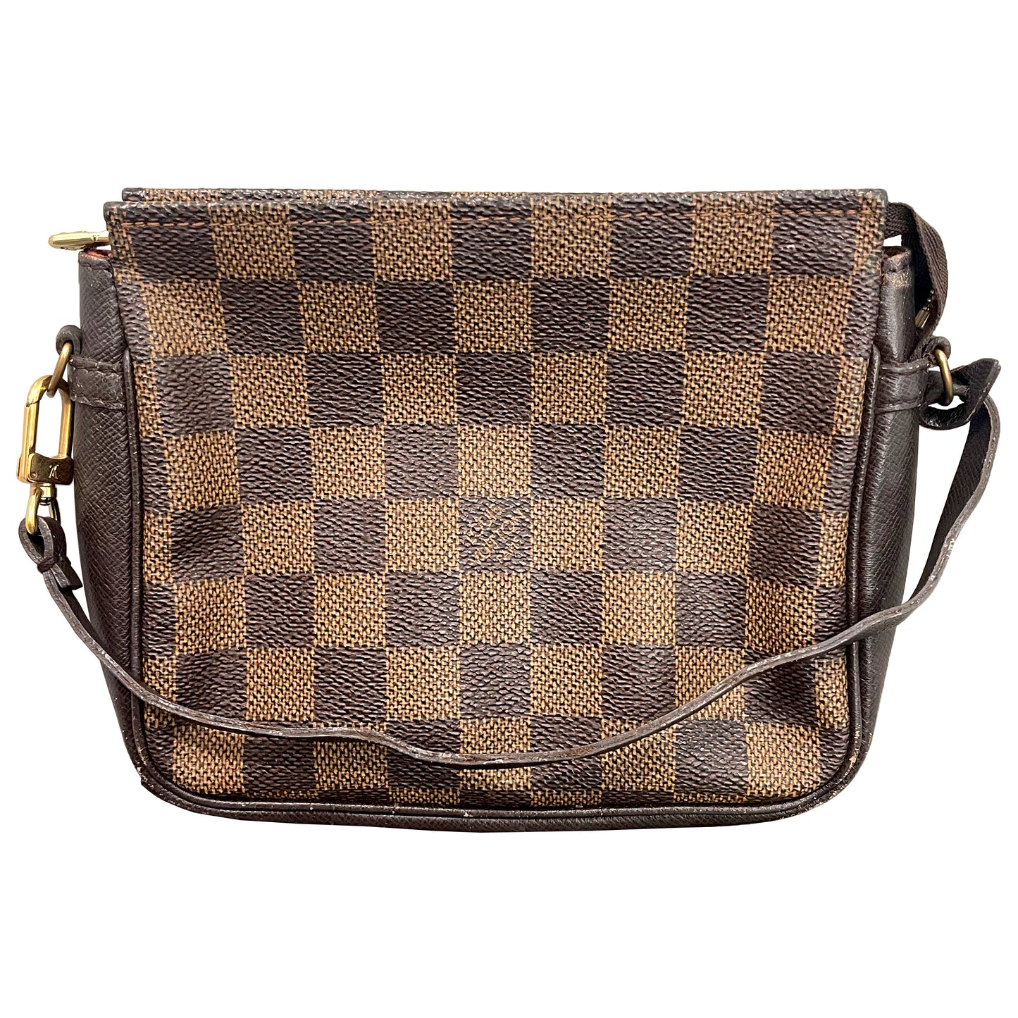 SOLD! Louis Vuitton Damier Ebene Trousse Make Up Bag Pochette