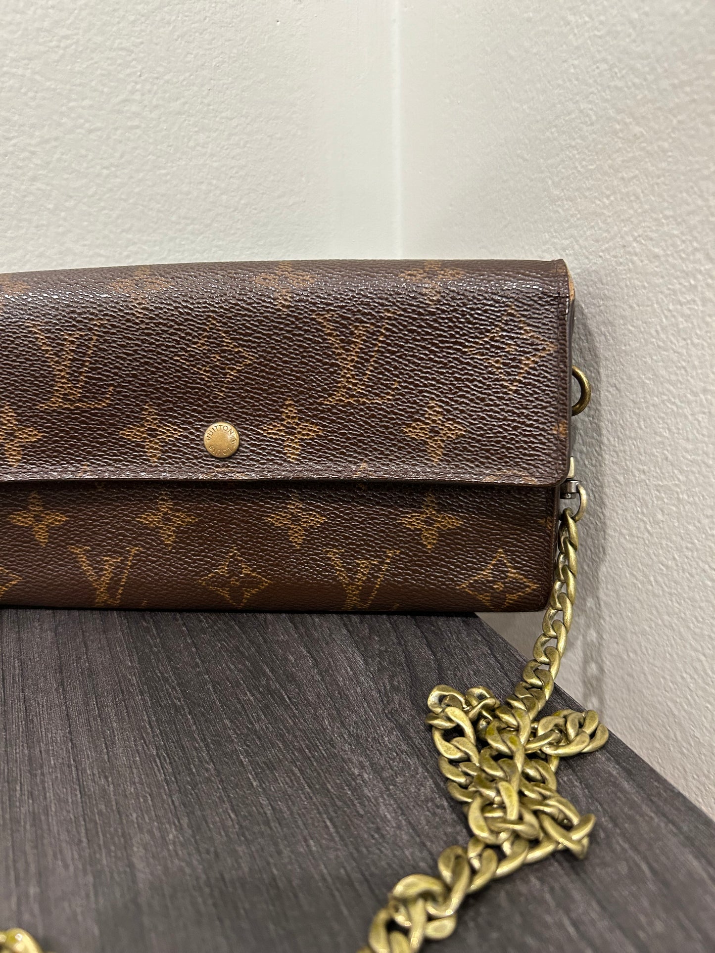 SOLD! Louis Vuitton Monogram Wallet on Chain