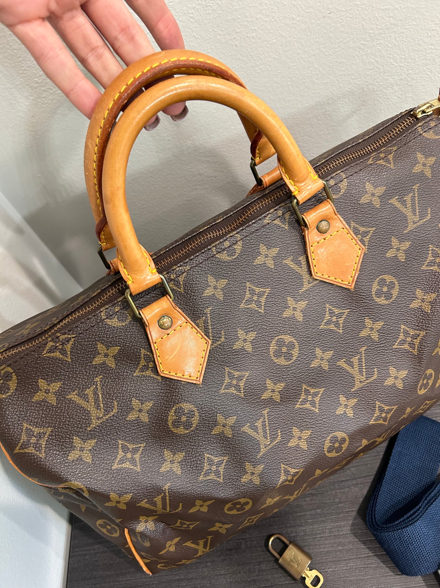 SOLD! Louis Vuitton Monogram Speedy 35 with Lock & Key