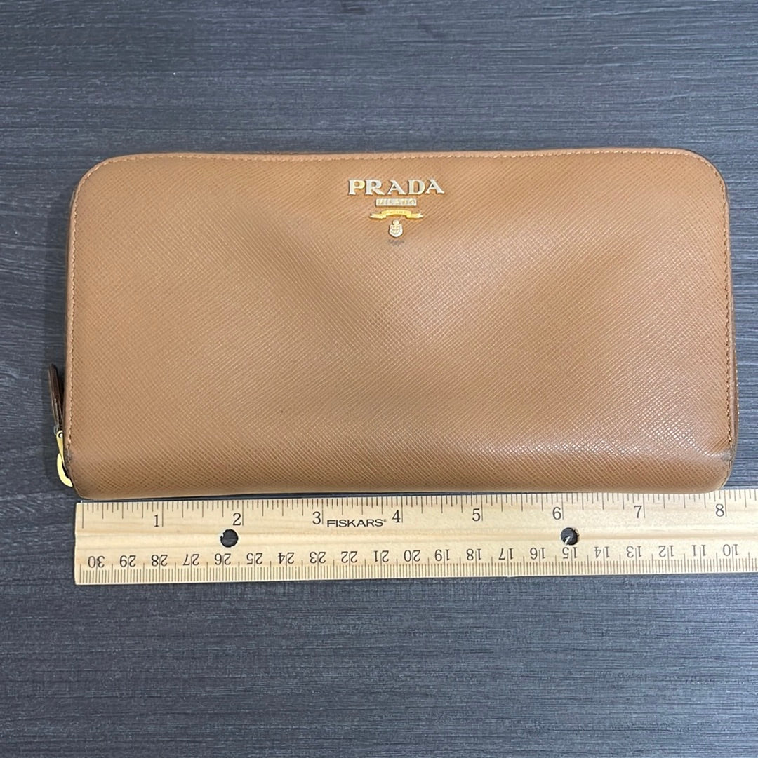 Prada Leather Zippy Wallet